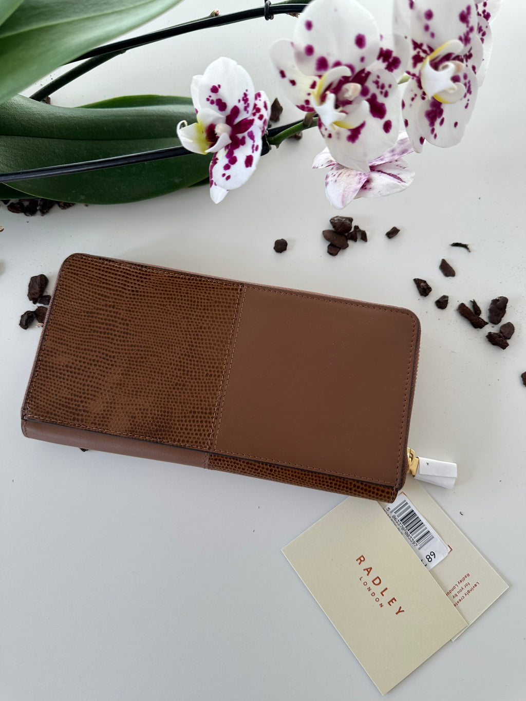 Radley Mount Row Faux snack Large Brown Leather