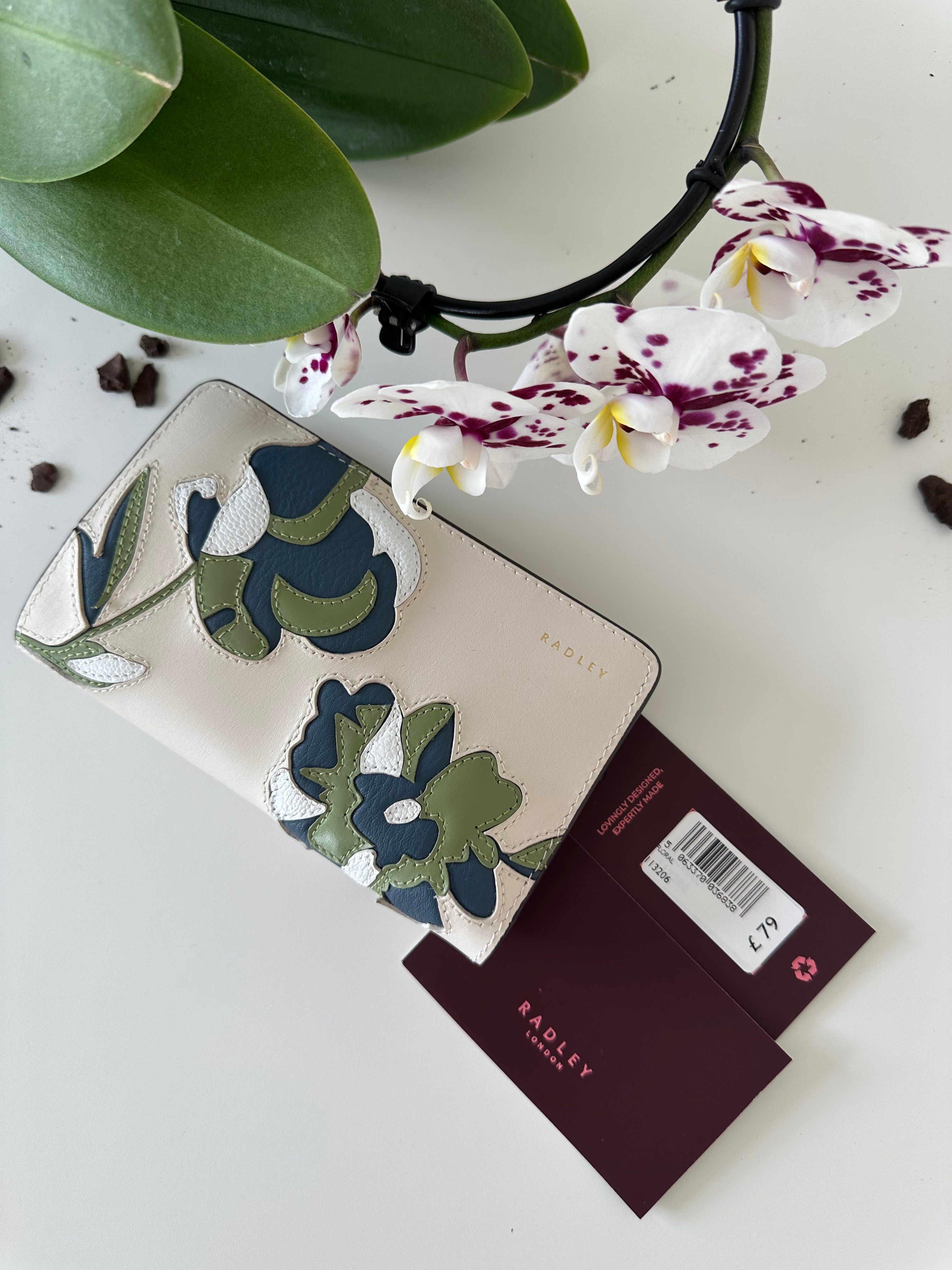 Radley Floral Medium Purse Leather