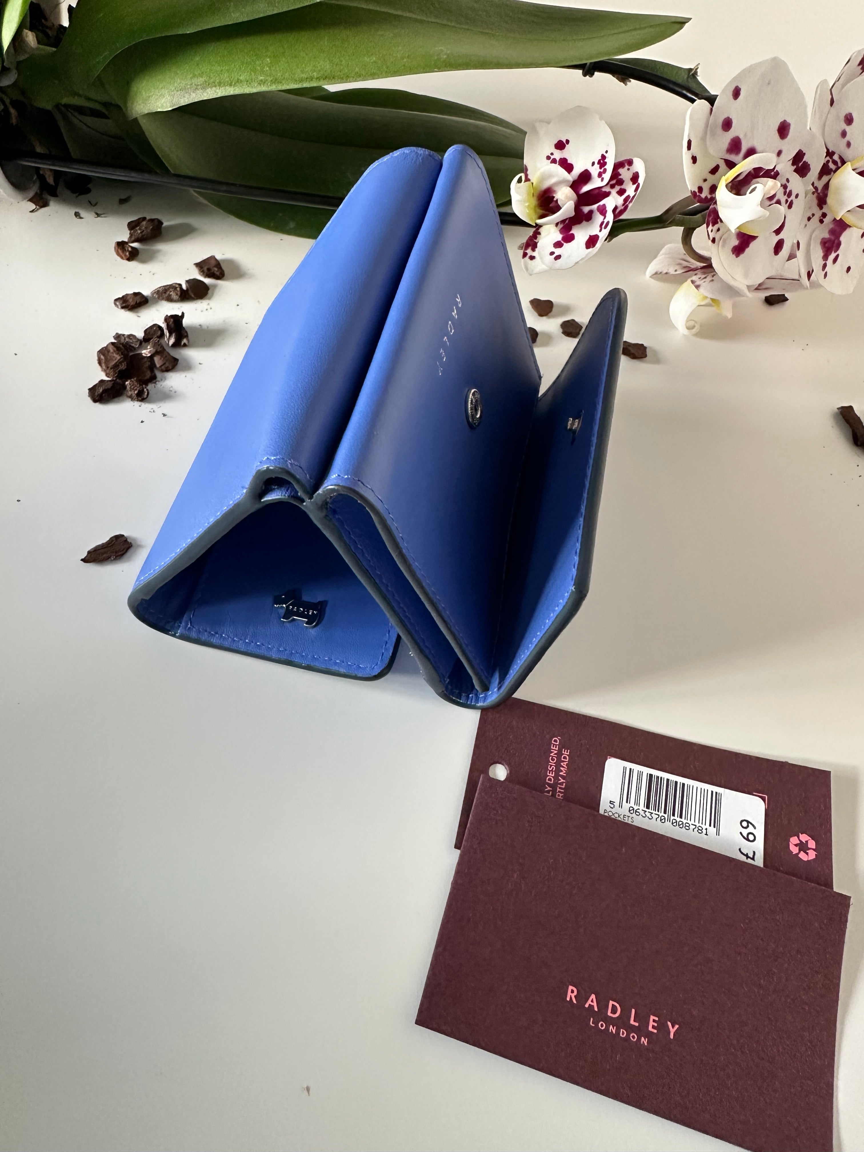 Radley Pockets Small Trifold Blue