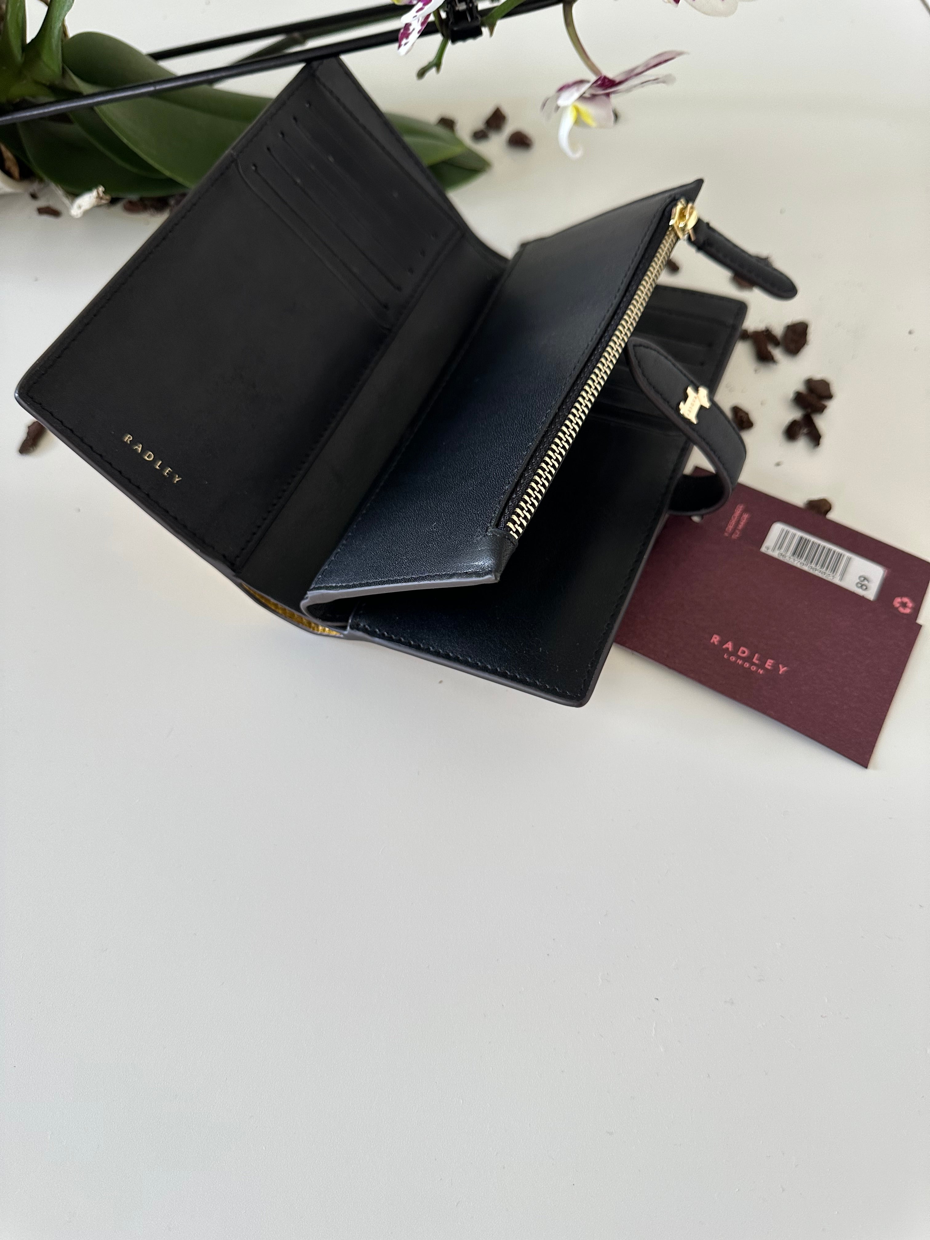 Radley Willis Street Large Leather Black&Mustard