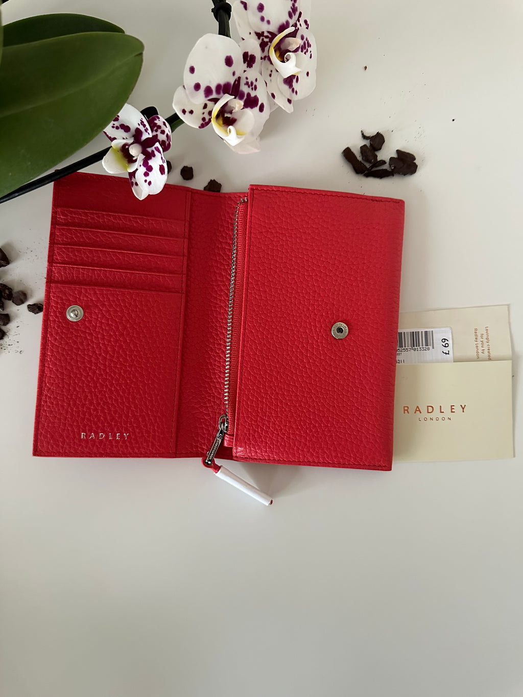 Radley Oak Street Medium Leather Red/pink