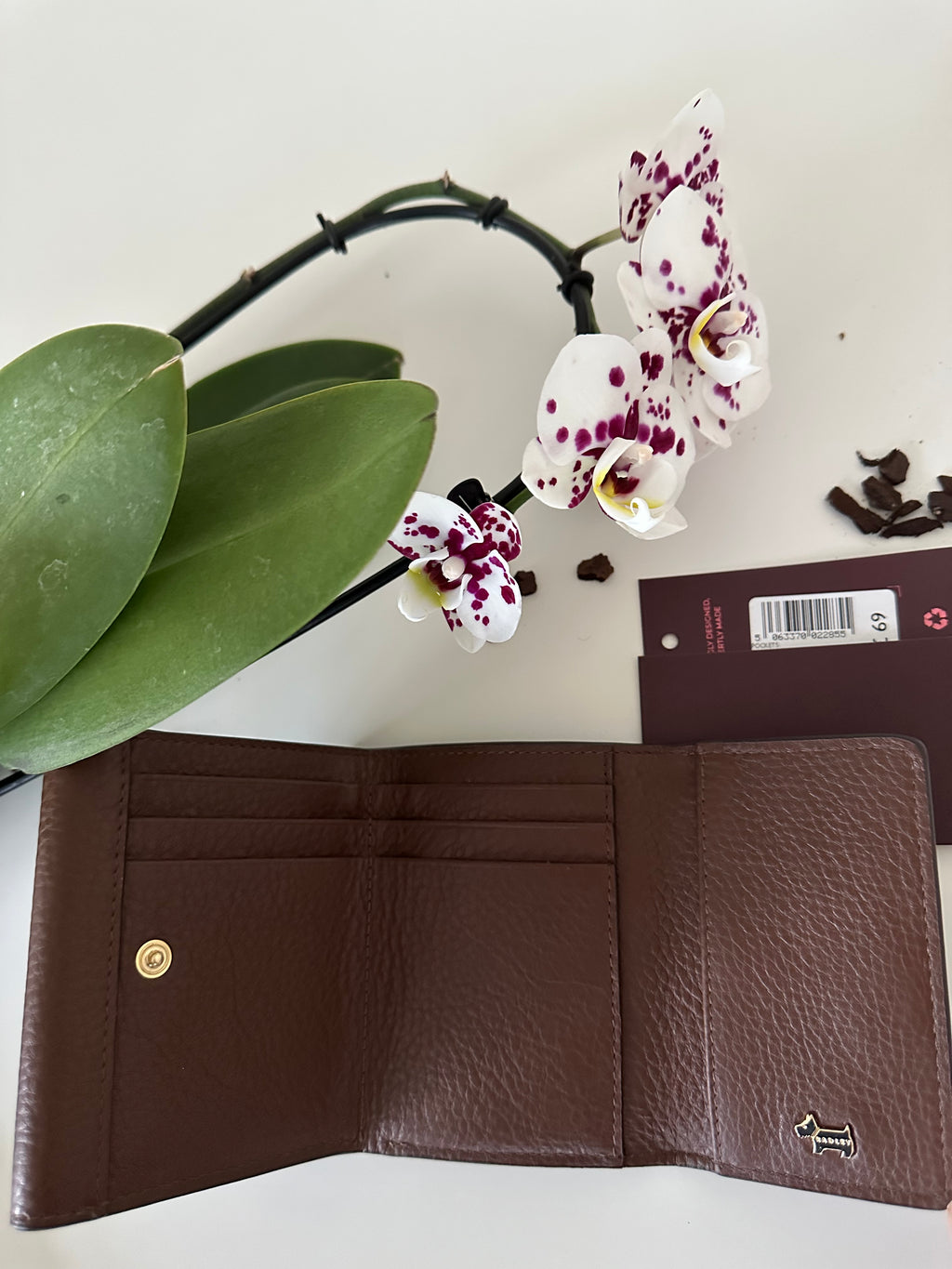 Radley Pockets Brown Small Trifold Purse