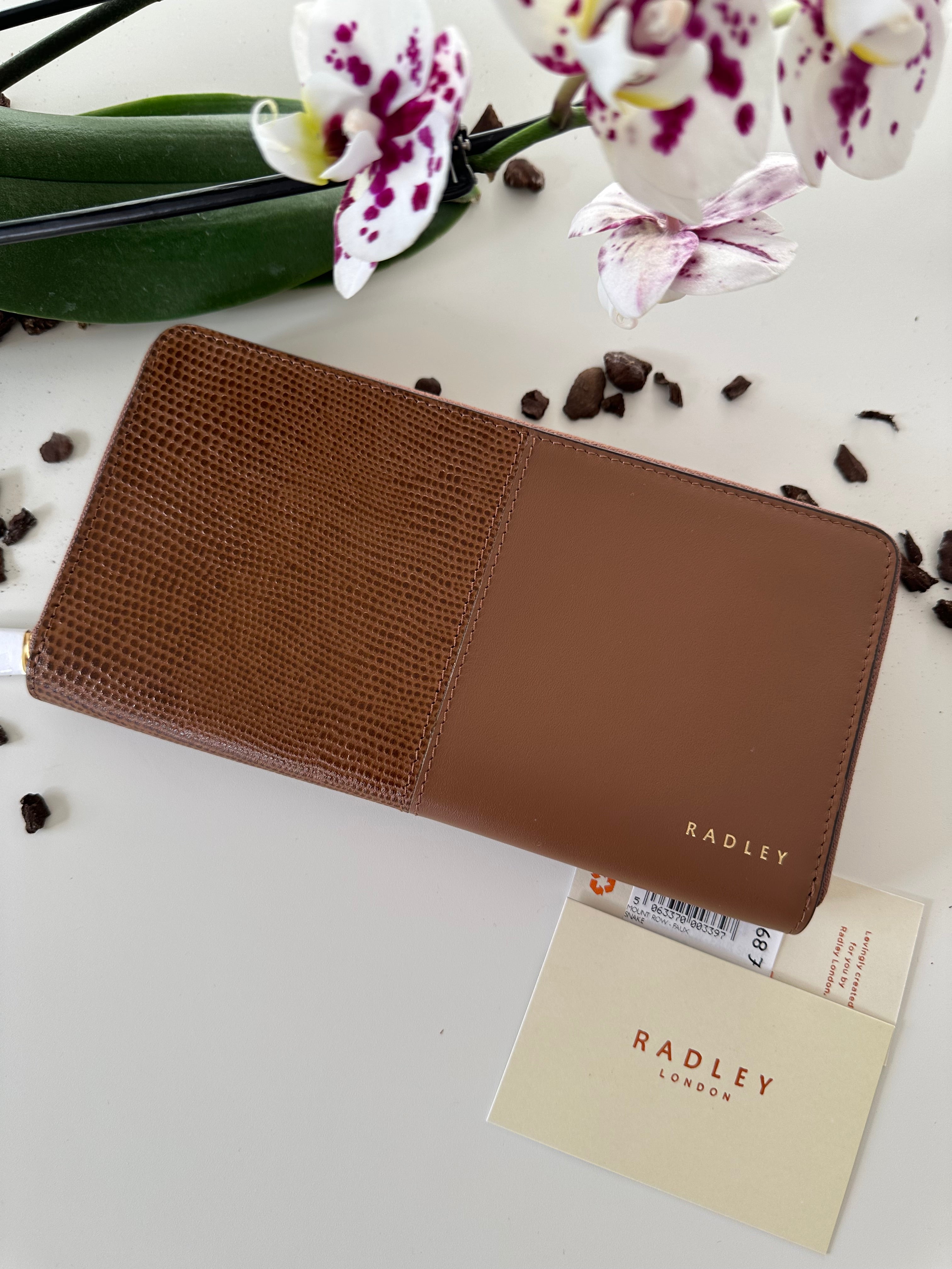 Radley Mount Row Faux snack Large Brown Leather