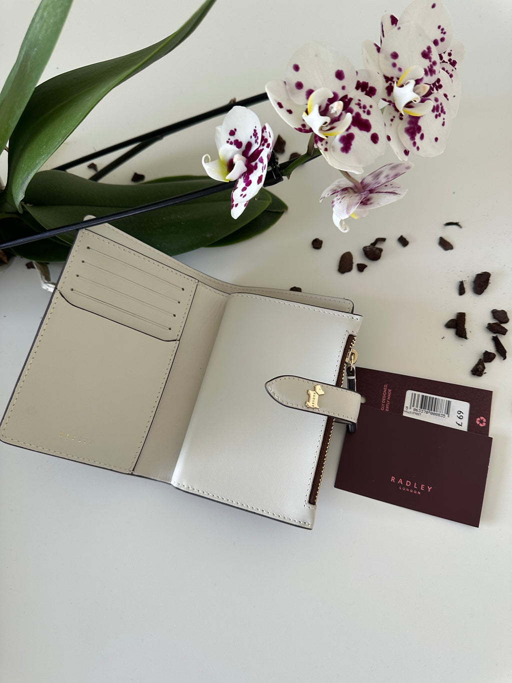 Radley Willis Street Medium Leather colourblock Brown&White