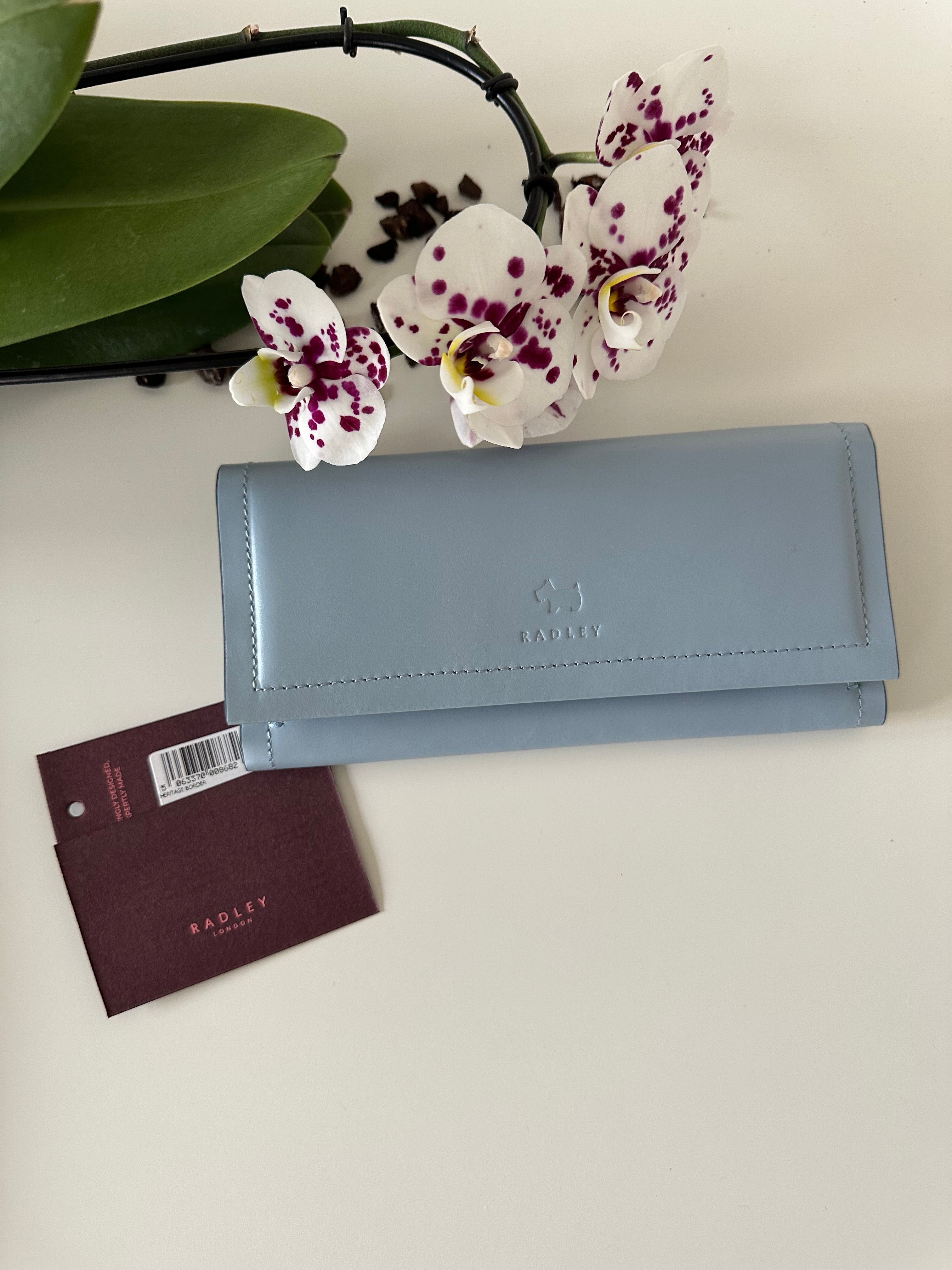 Radley Heritage Border Large Leather Light Blue
