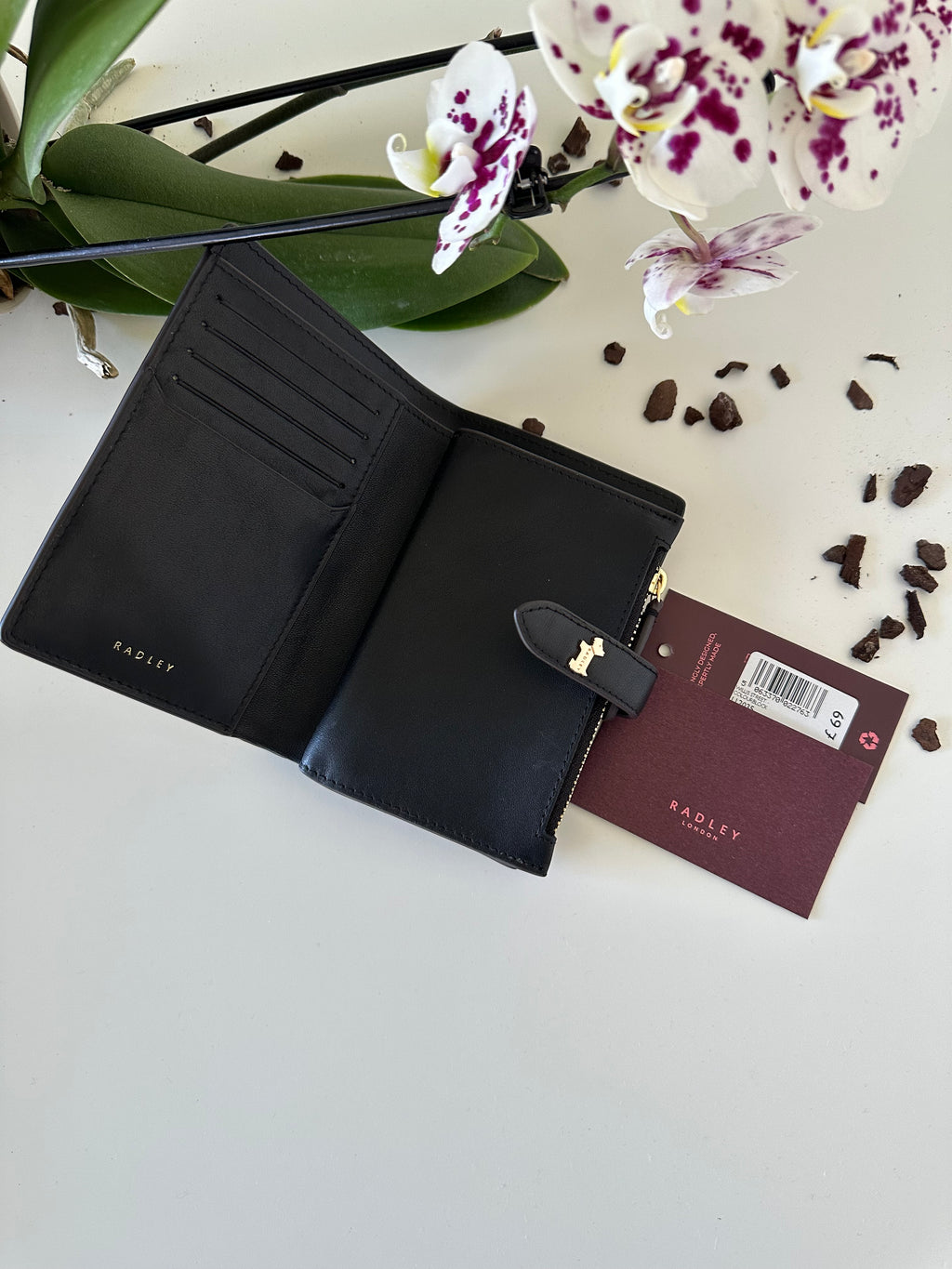 Radley Willis Street Colourblock Black & Mustard Medium Leather