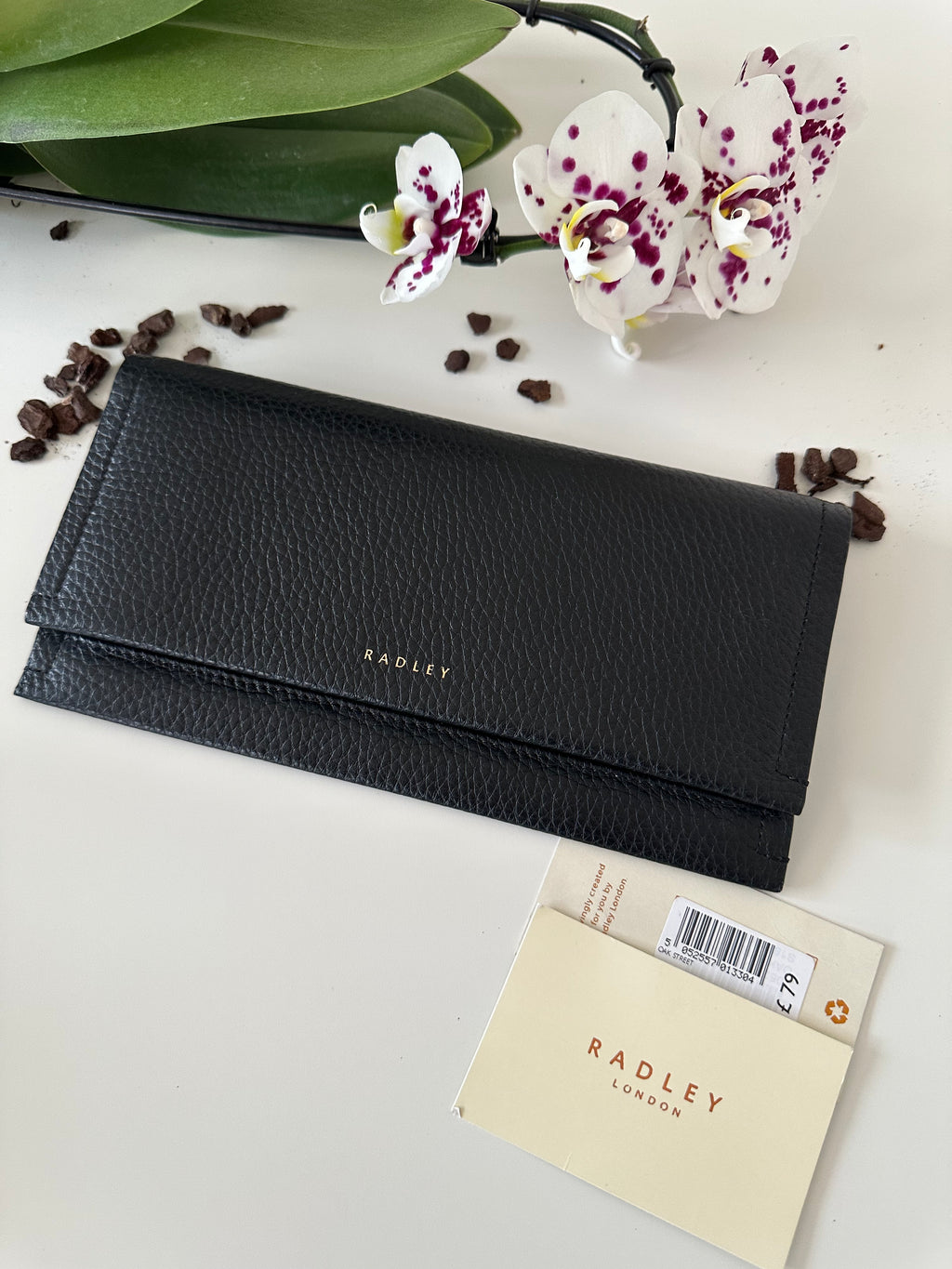 Radley Oak Street Large Flapover Purse Black