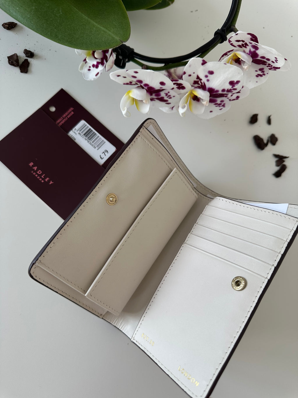 Radley Floral Medium Purse Leather