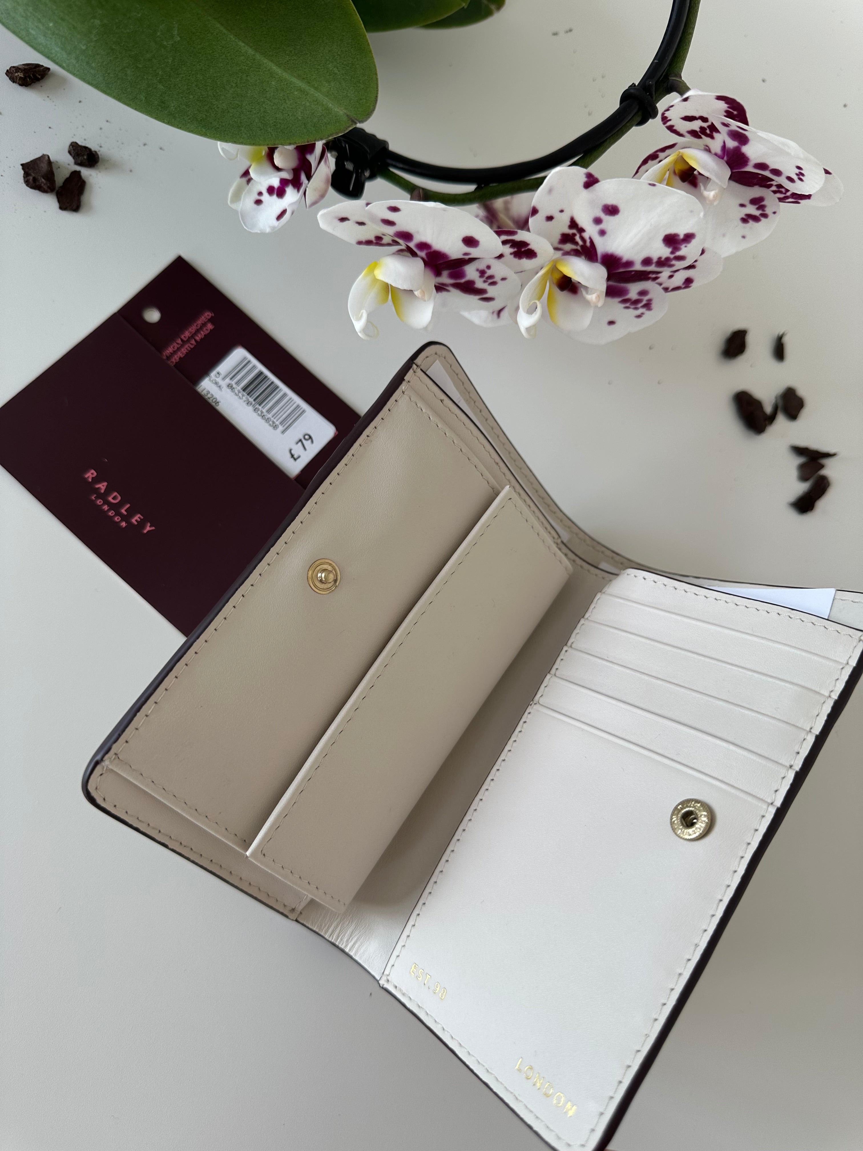 Radley Floral Medium Purse Leather