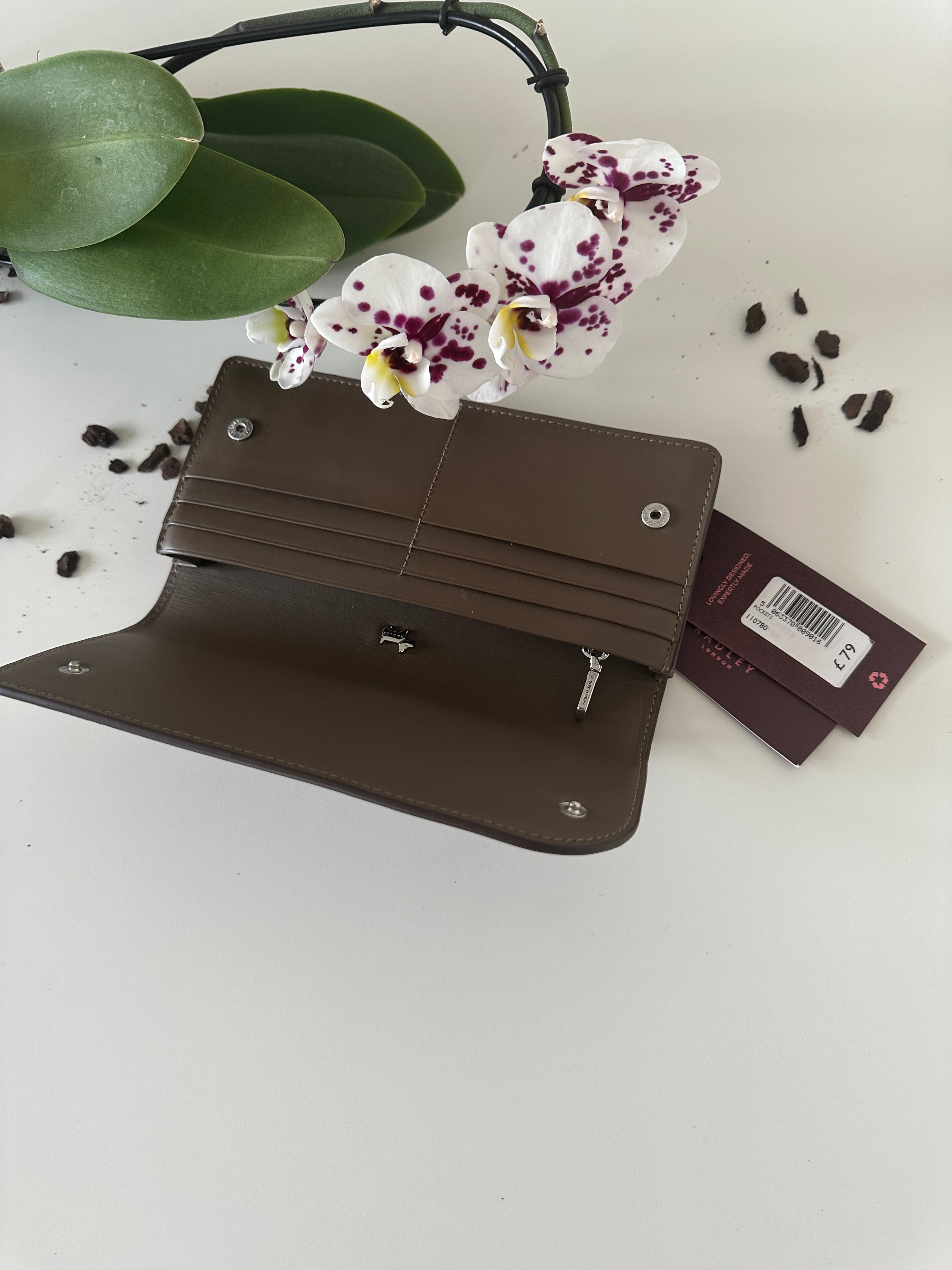 Radley Pockets Large Purse Brown Leather
