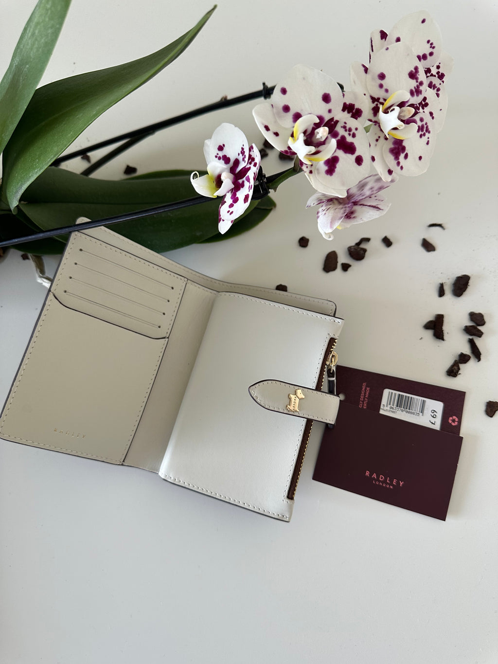 Radley Willis Street Medium Leather colourblock Brown&White