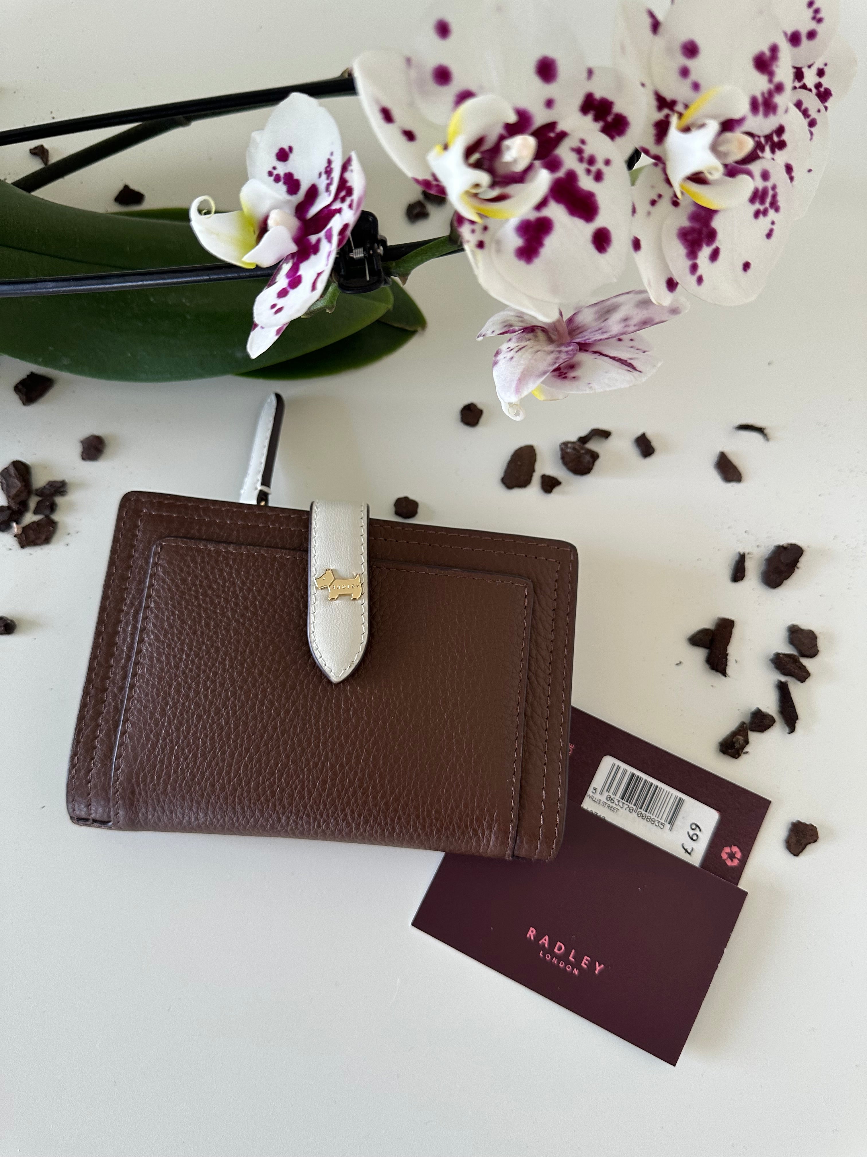 Radley Willis Street Medium Leather colourblock Brown&White