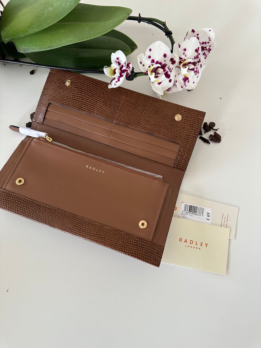 Radley Oak Street Faux Lizard Large Flapover