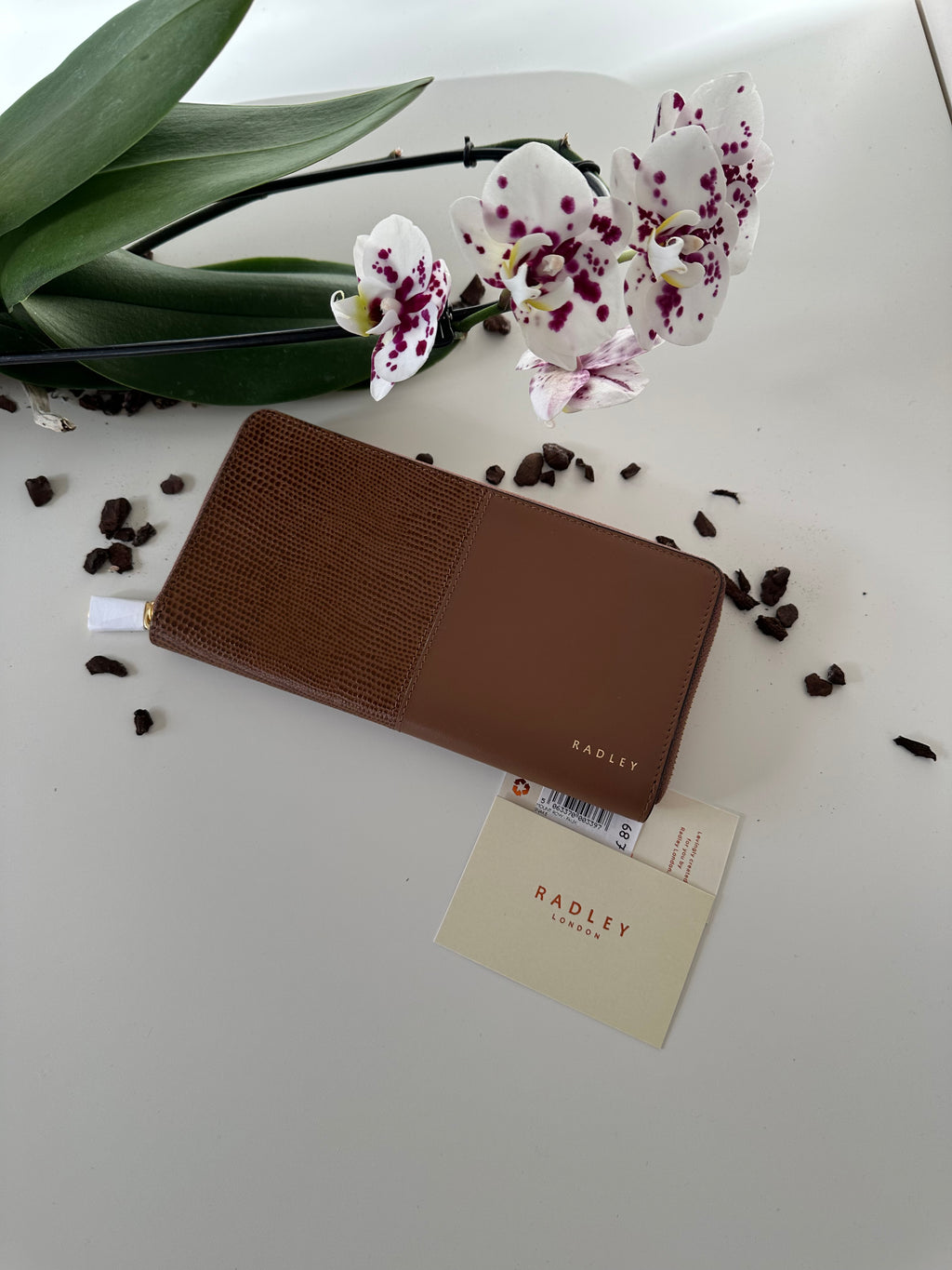 Radley Mount Row Faux snack Large Brown Leather