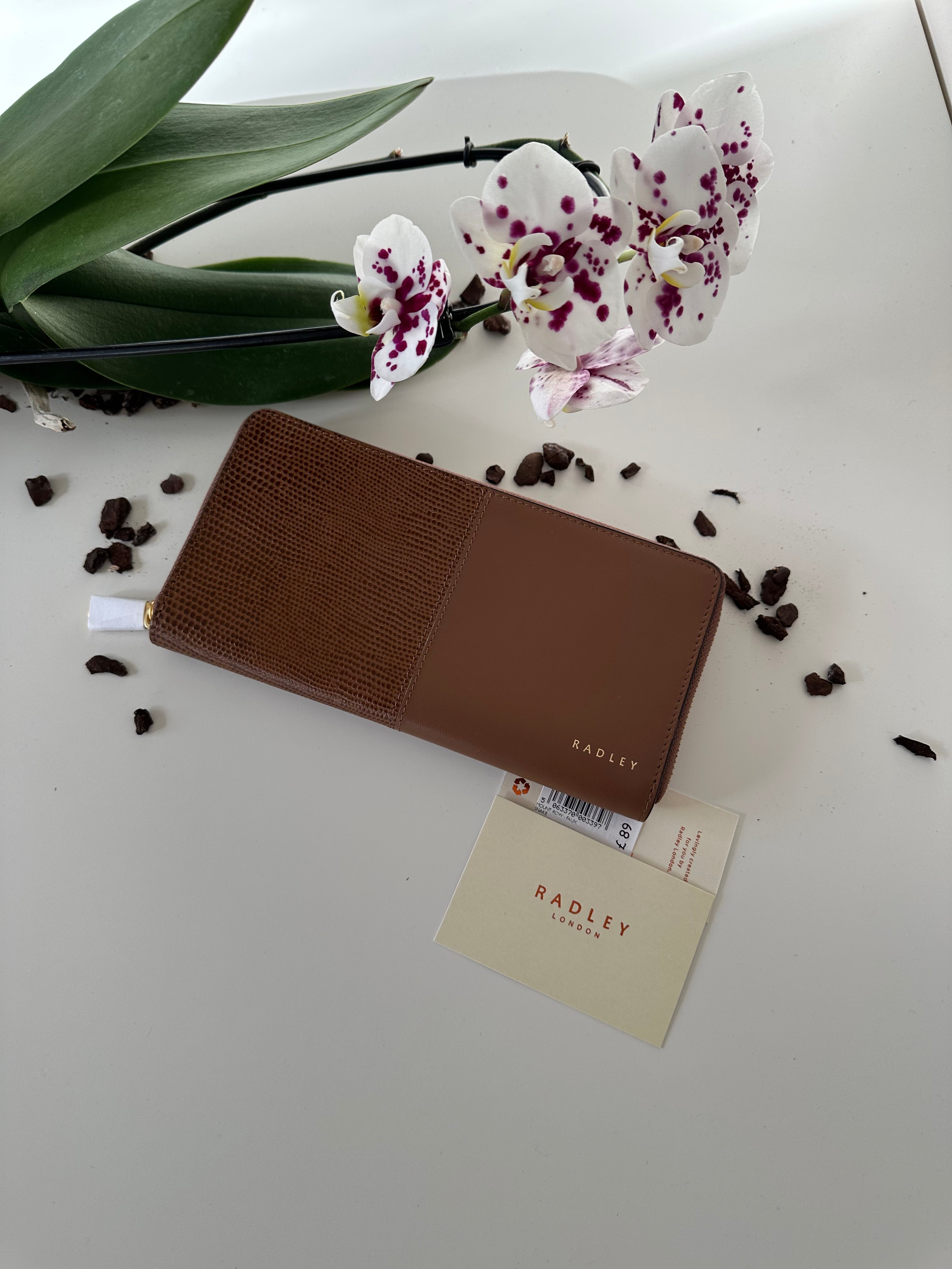 Radley Mount Row Faux snack Large Brown Leather