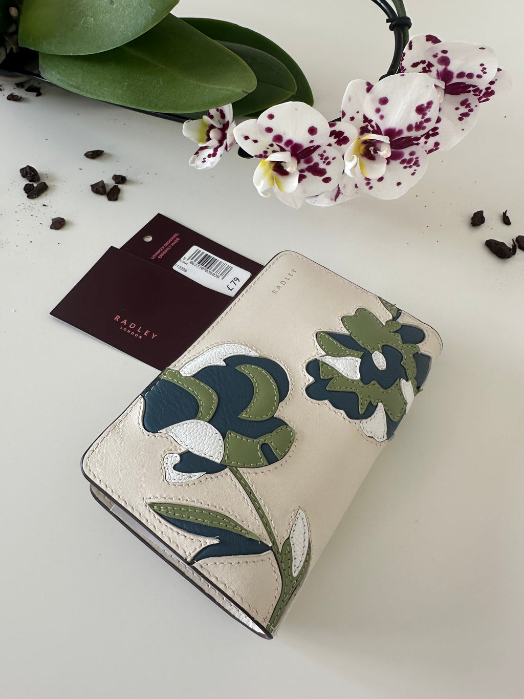 Radley Floral Medium Purse Leather
