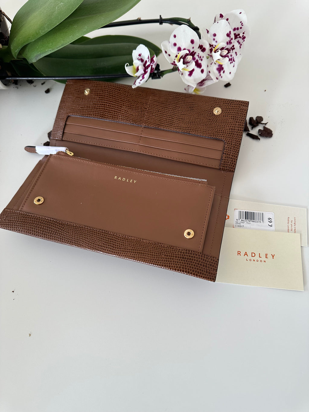 Radley Oak Street Faux Lizard Large Flapover