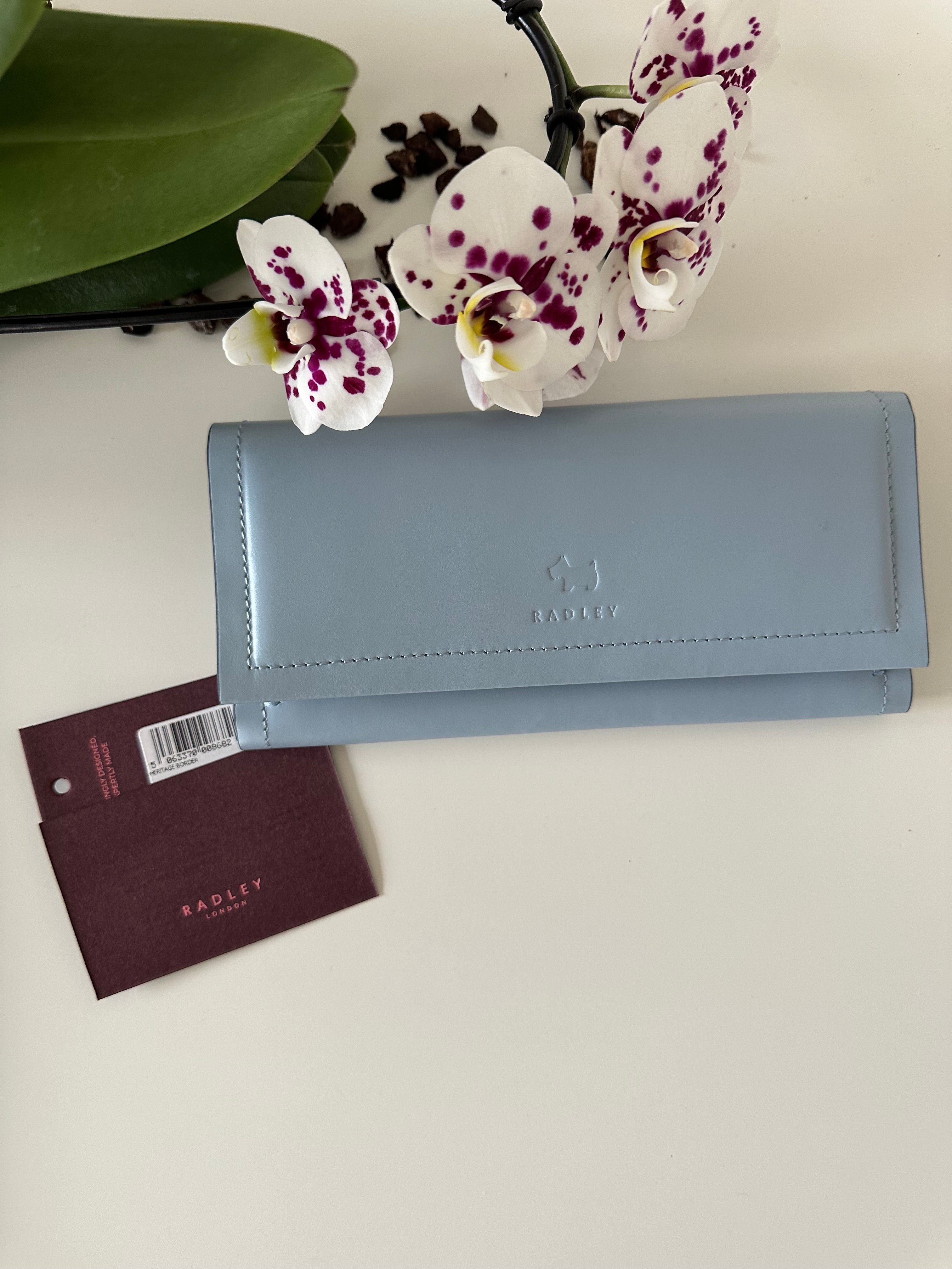 Radley Heritage Border Large Leather Light Blue