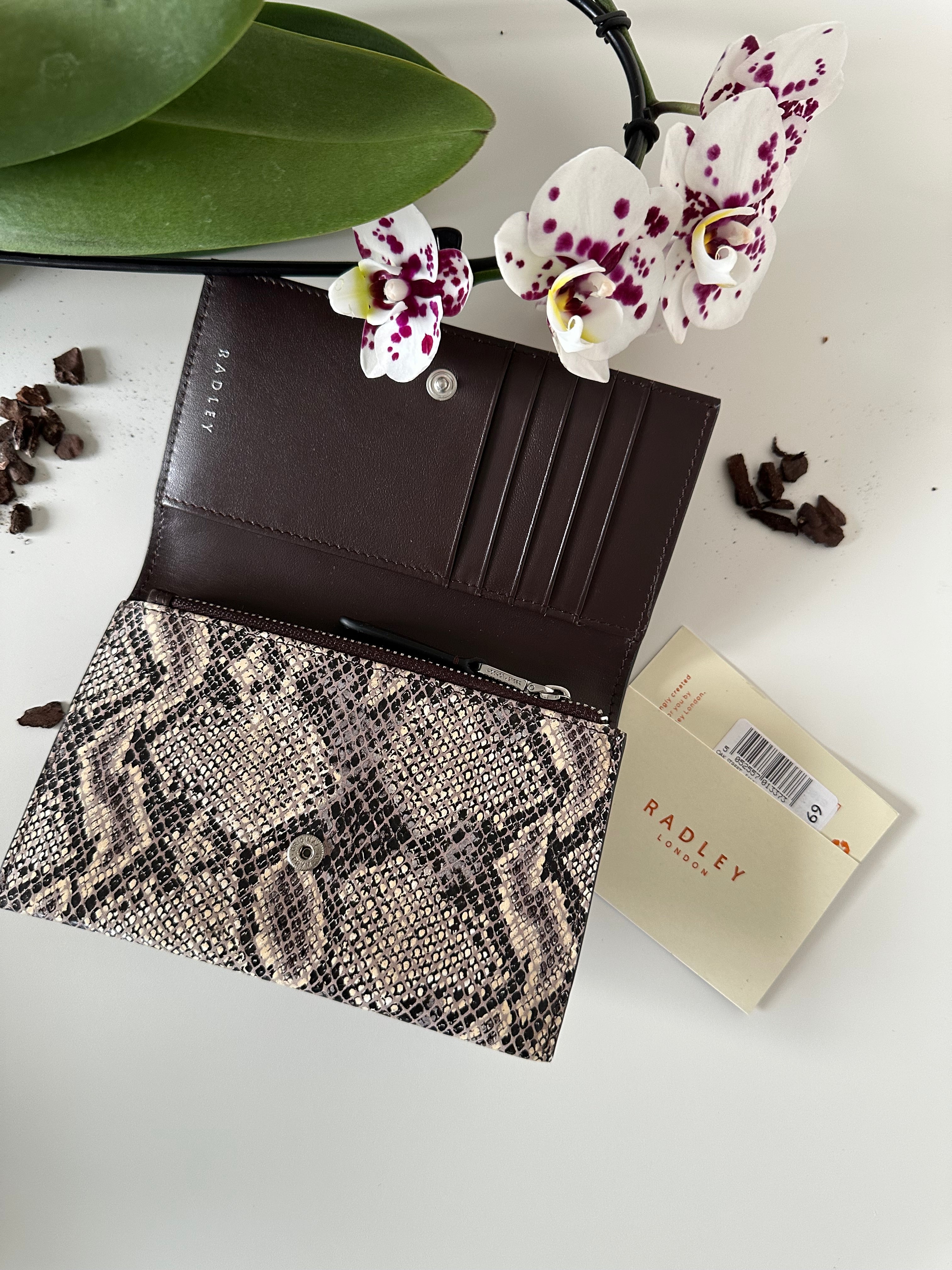 Radley London Oak Street Faux Snake Medium Flapover