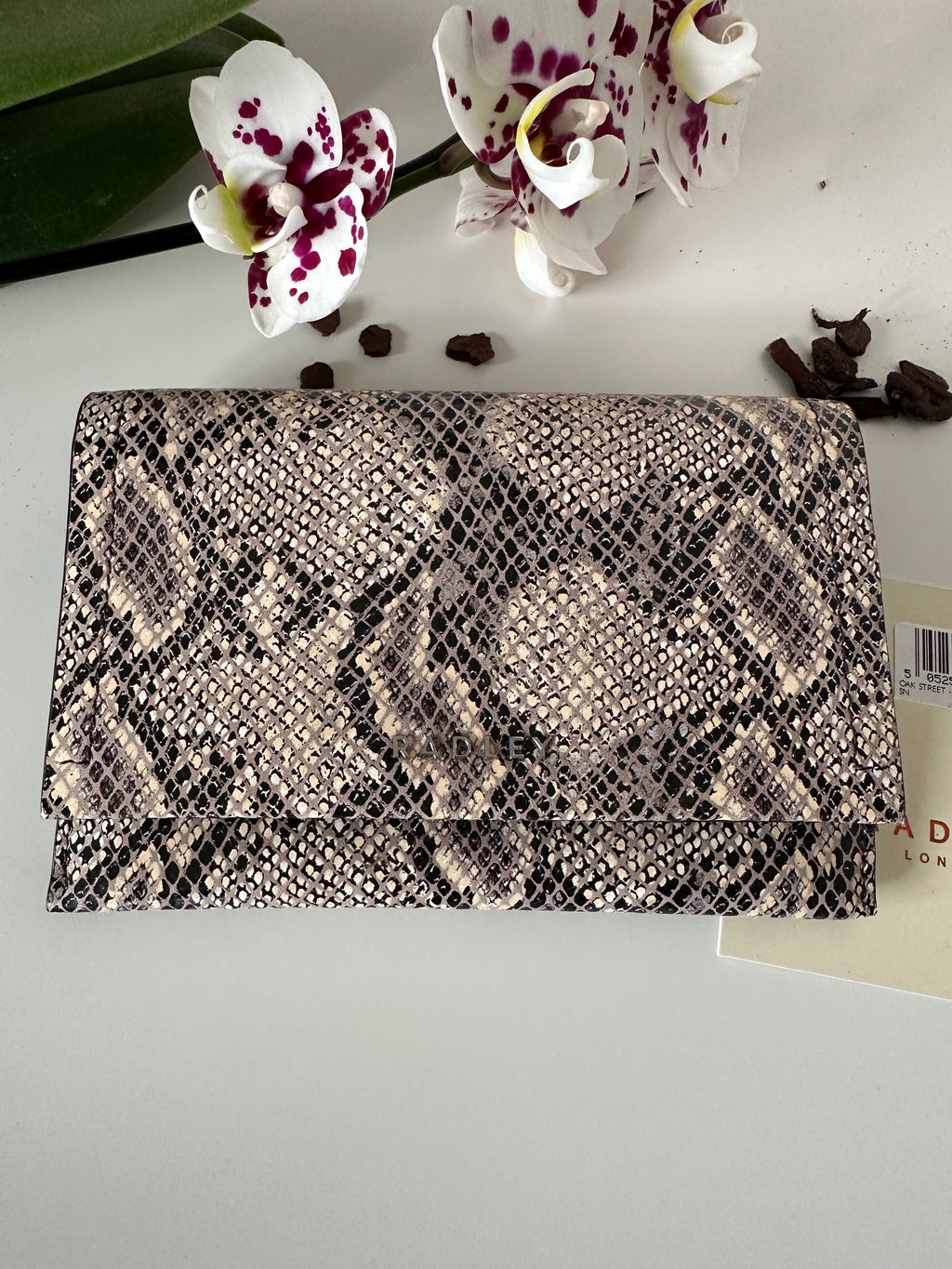 Radley London Oak Street Faux Snake Medium Flapover