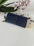 Radley Mount Row Faux Snake Large Zip Around Wallet Navy