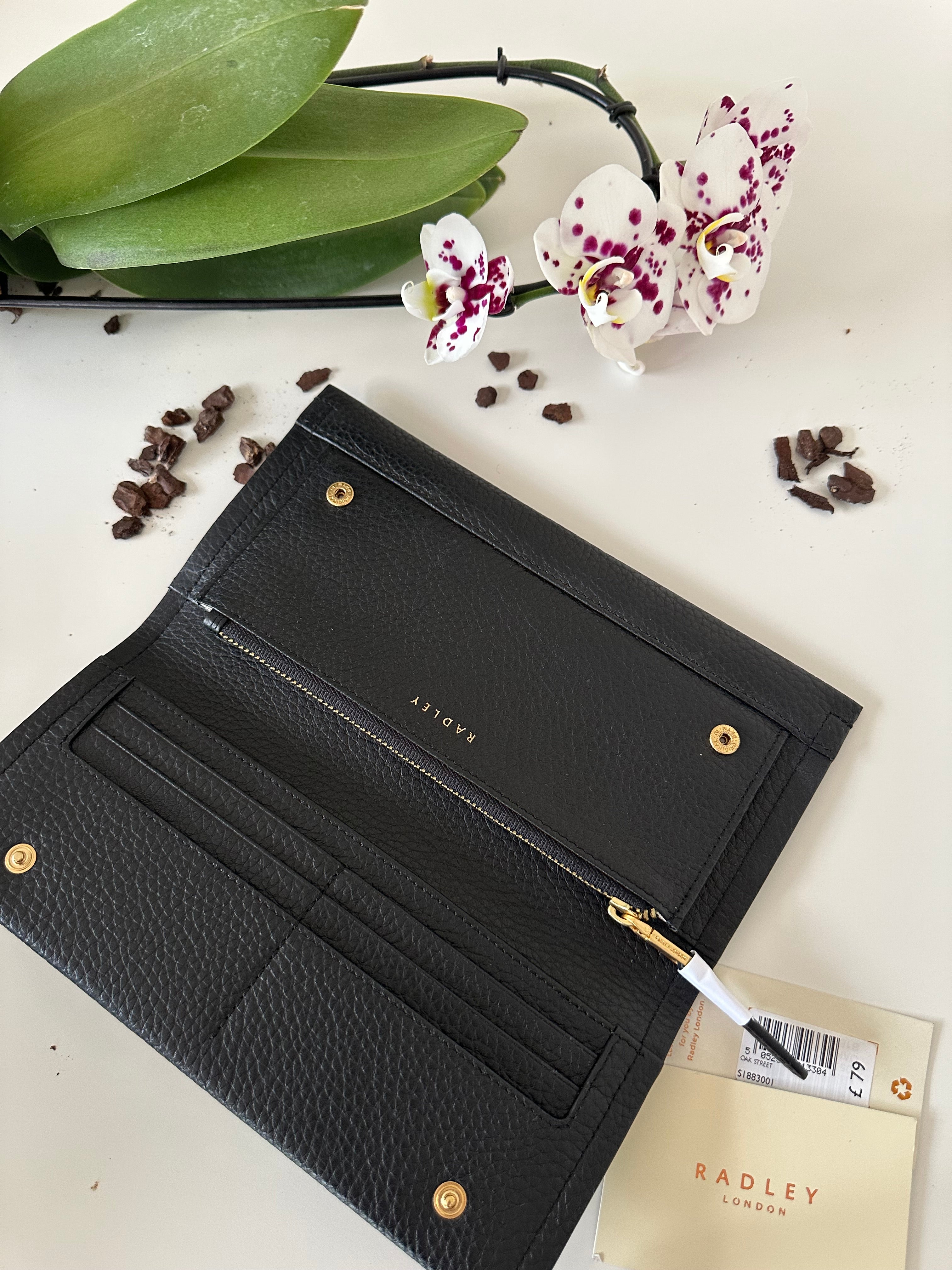 Radley Oak Street Large Flapover Purse Black