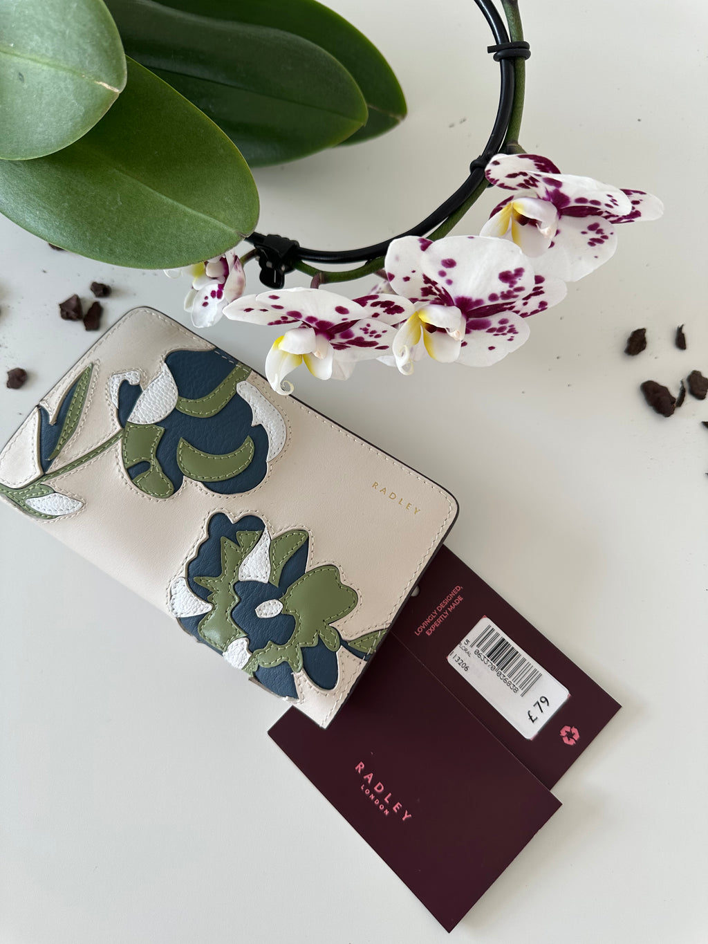 Radley Floral Medium Purse Leather