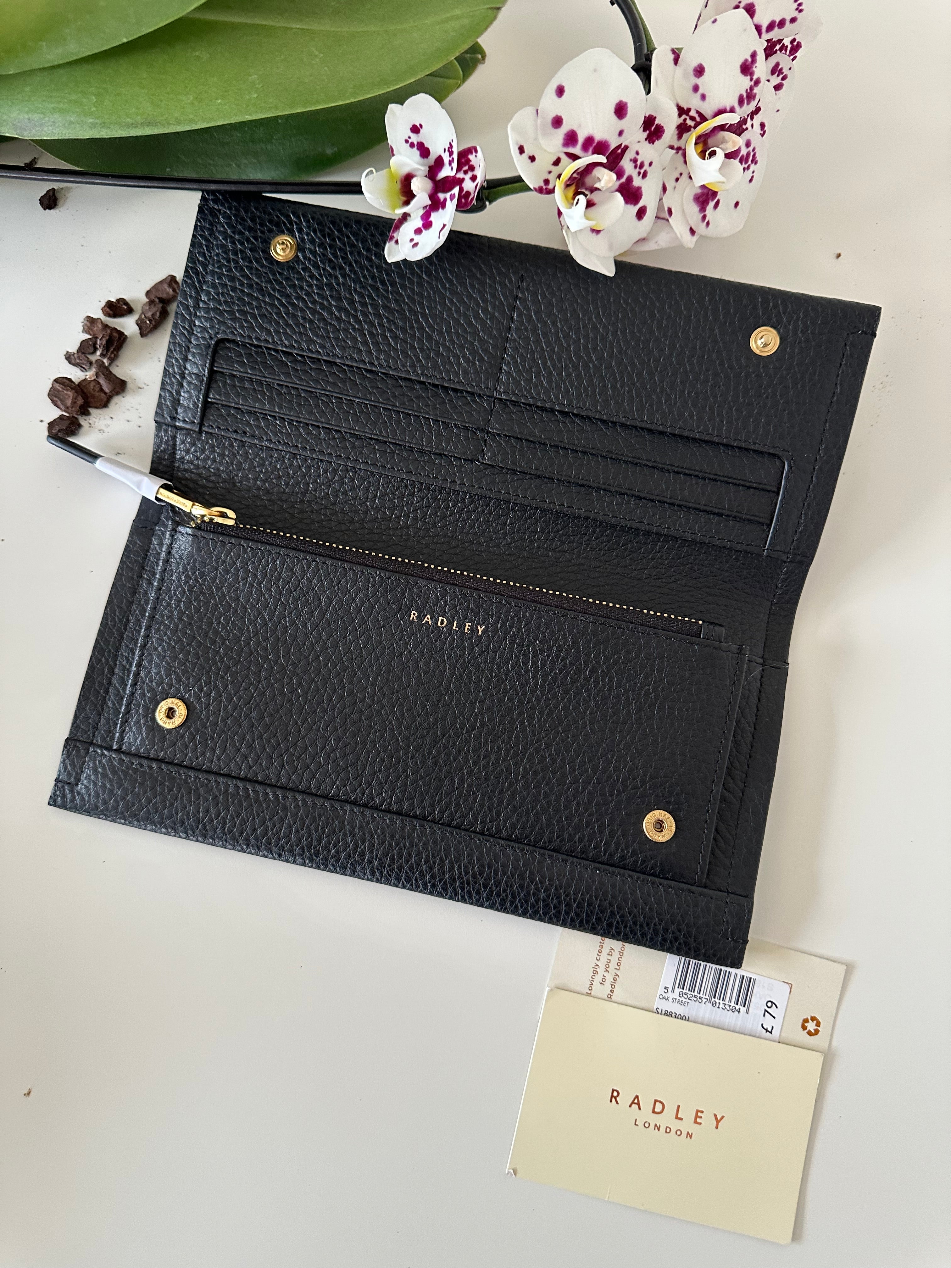 Radley Oak Street Large Flapover Purse Black