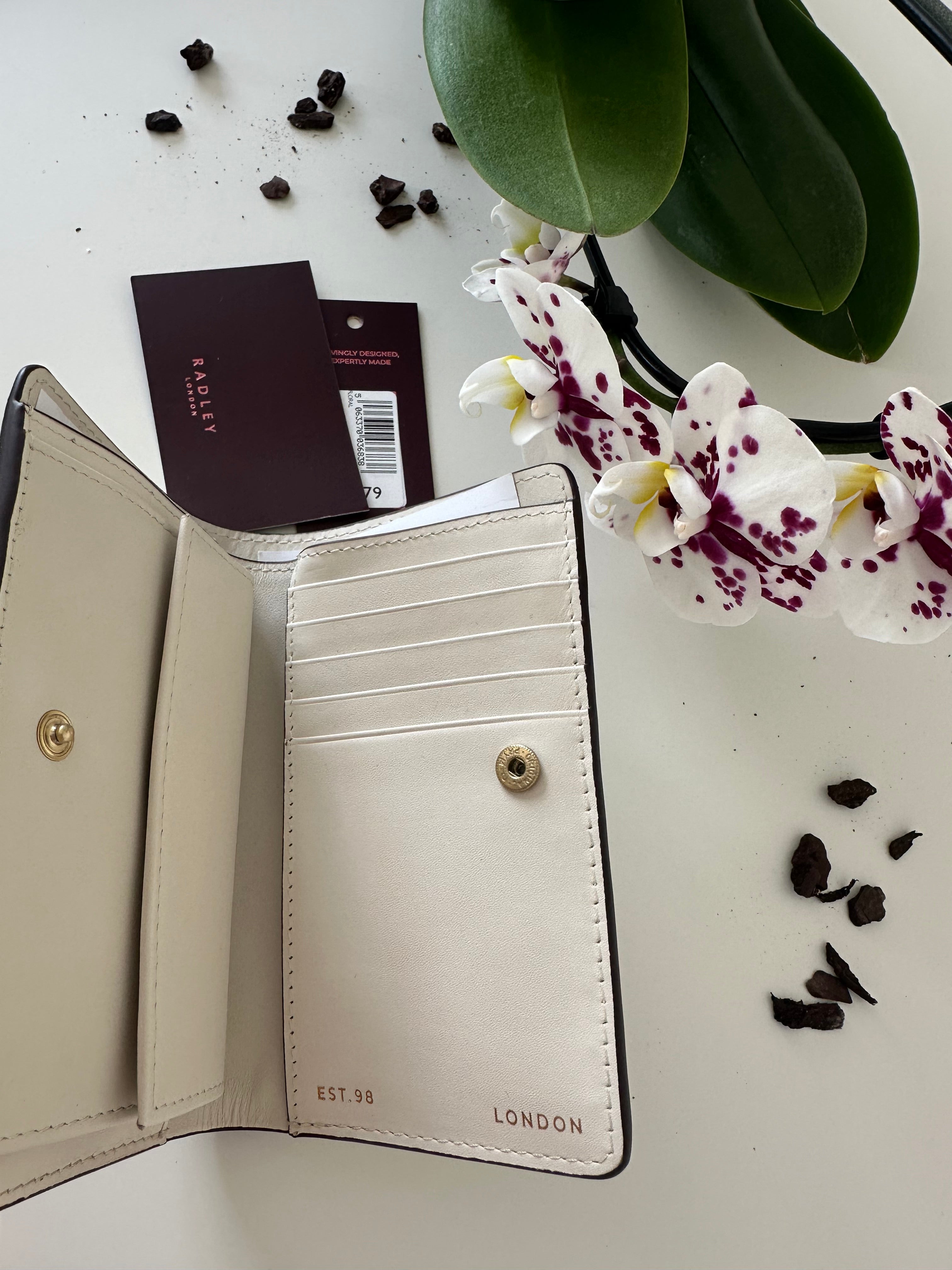 Radley Floral Medium Purse Leather