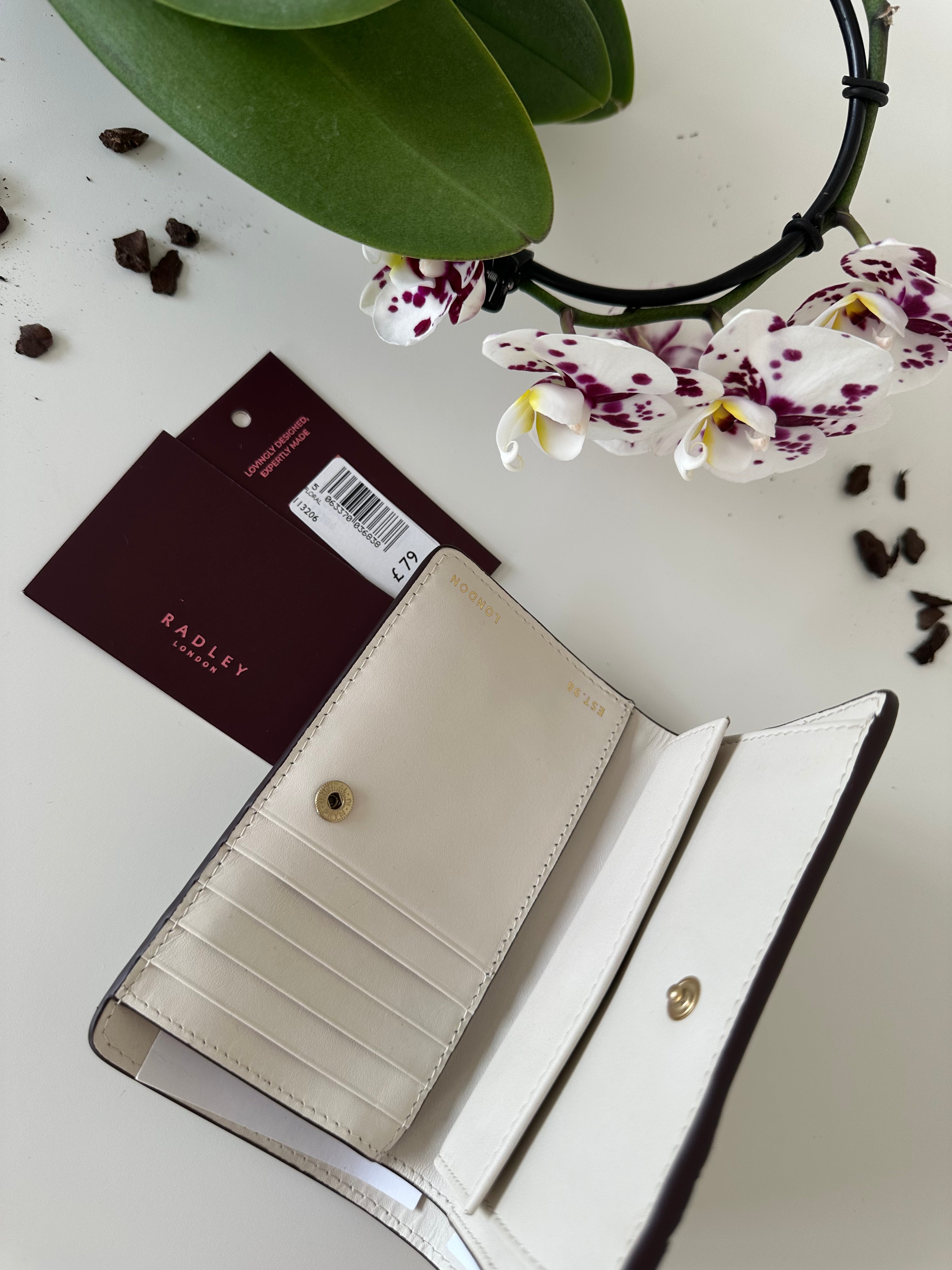 Radley Floral Medium Purse Leather