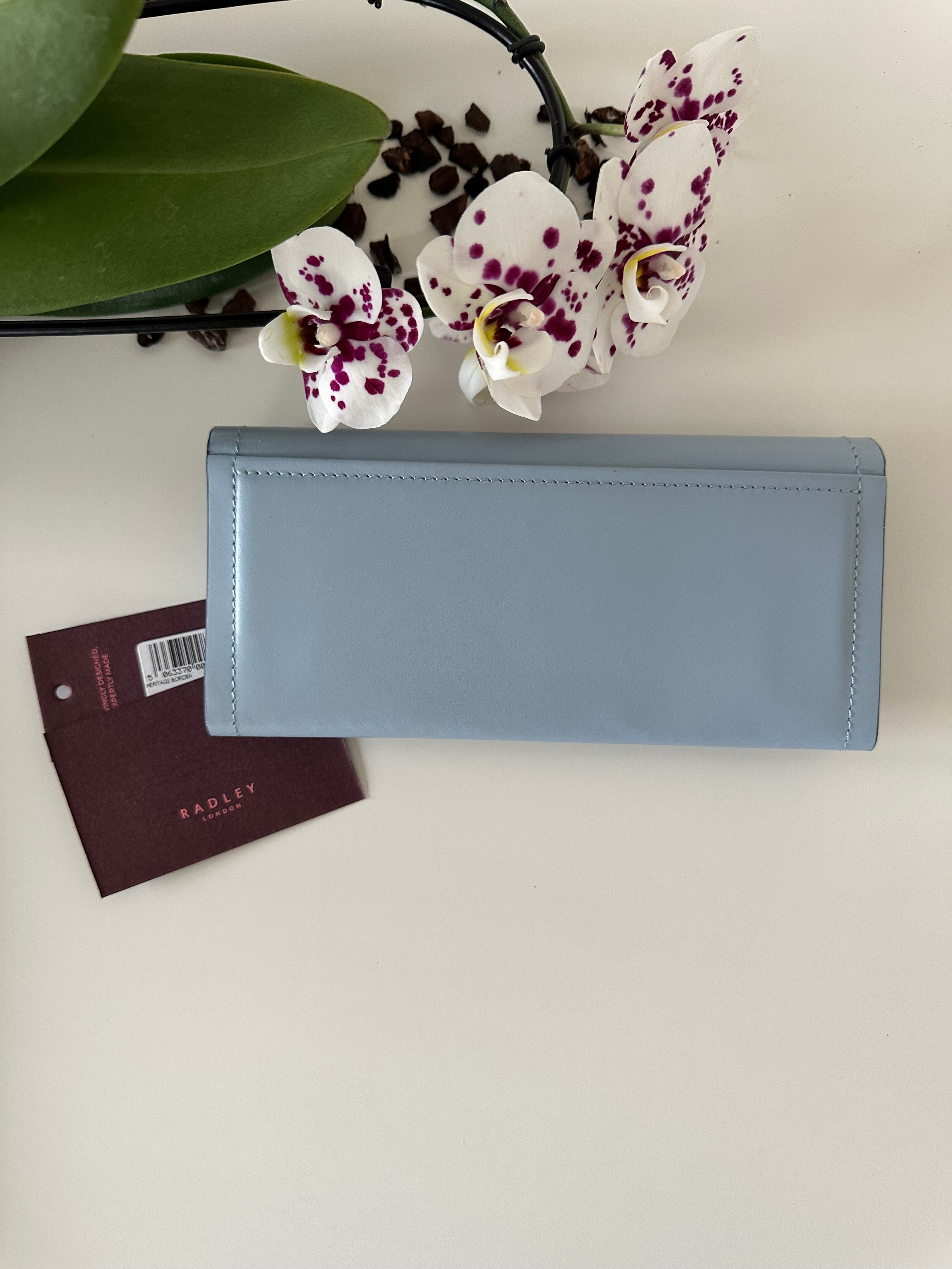 Radley Heritage Border Large Leather Light Blue