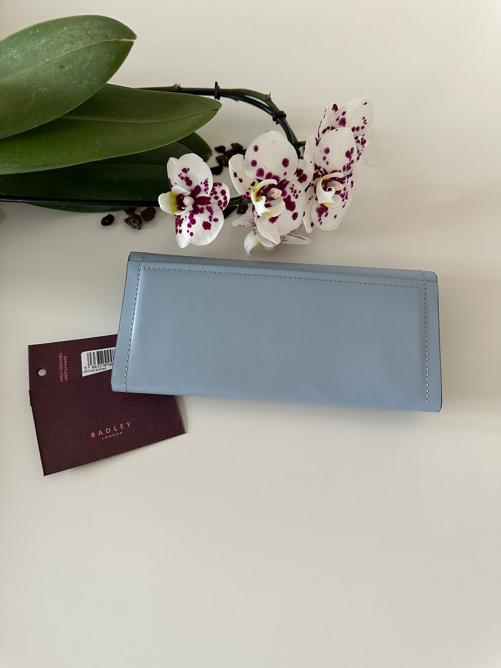 Radley Heritage Border Large Leather Light Blue