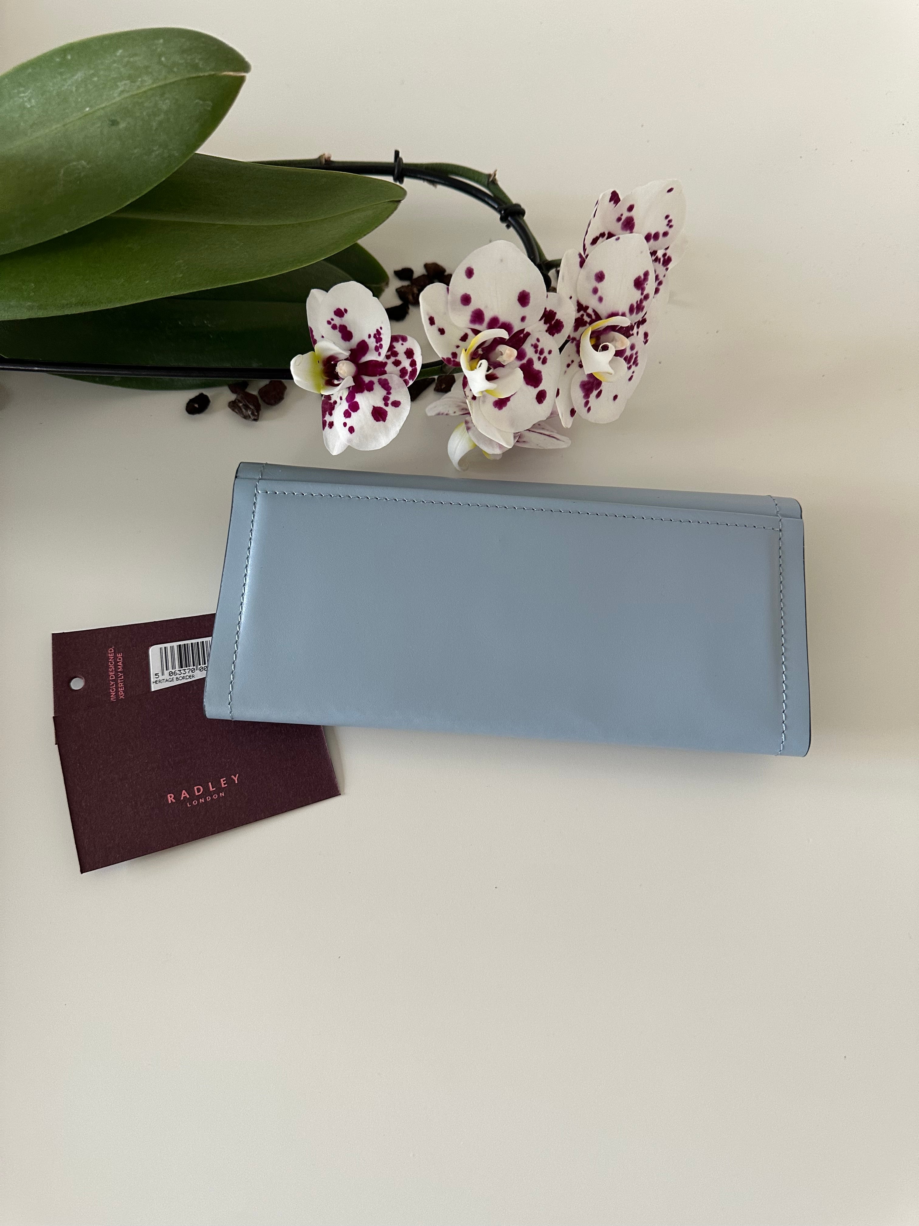 Radley Heritage Border Large Leather Light Blue