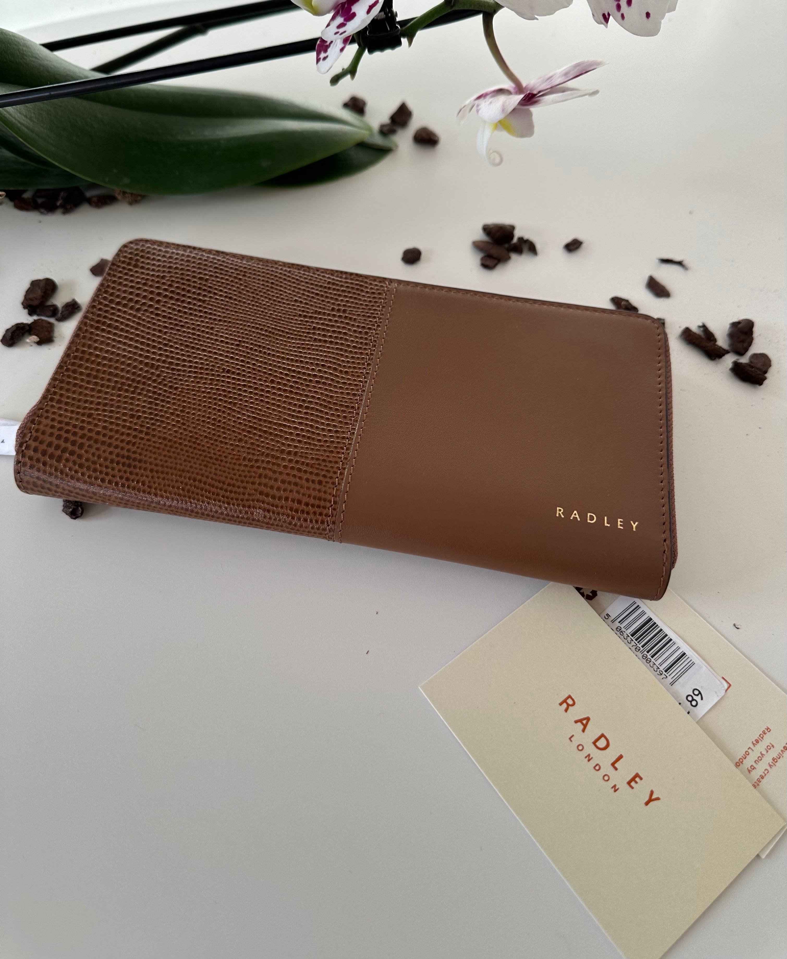 Radley Mount Row Faux snack Large Brown Leather