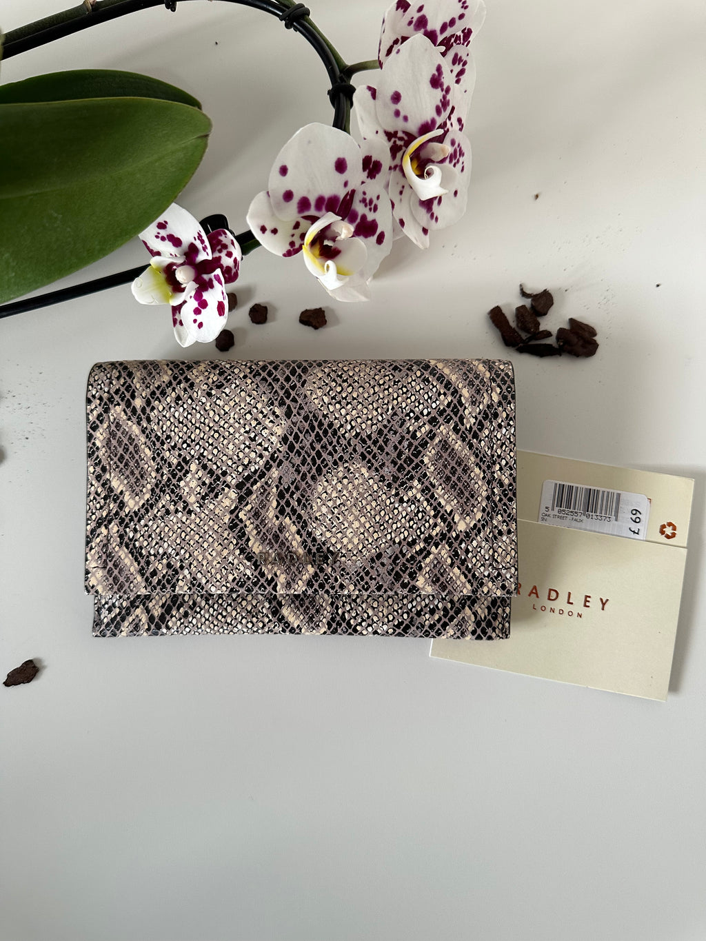 Radley London Oak Street Faux Snake Medium Flapover