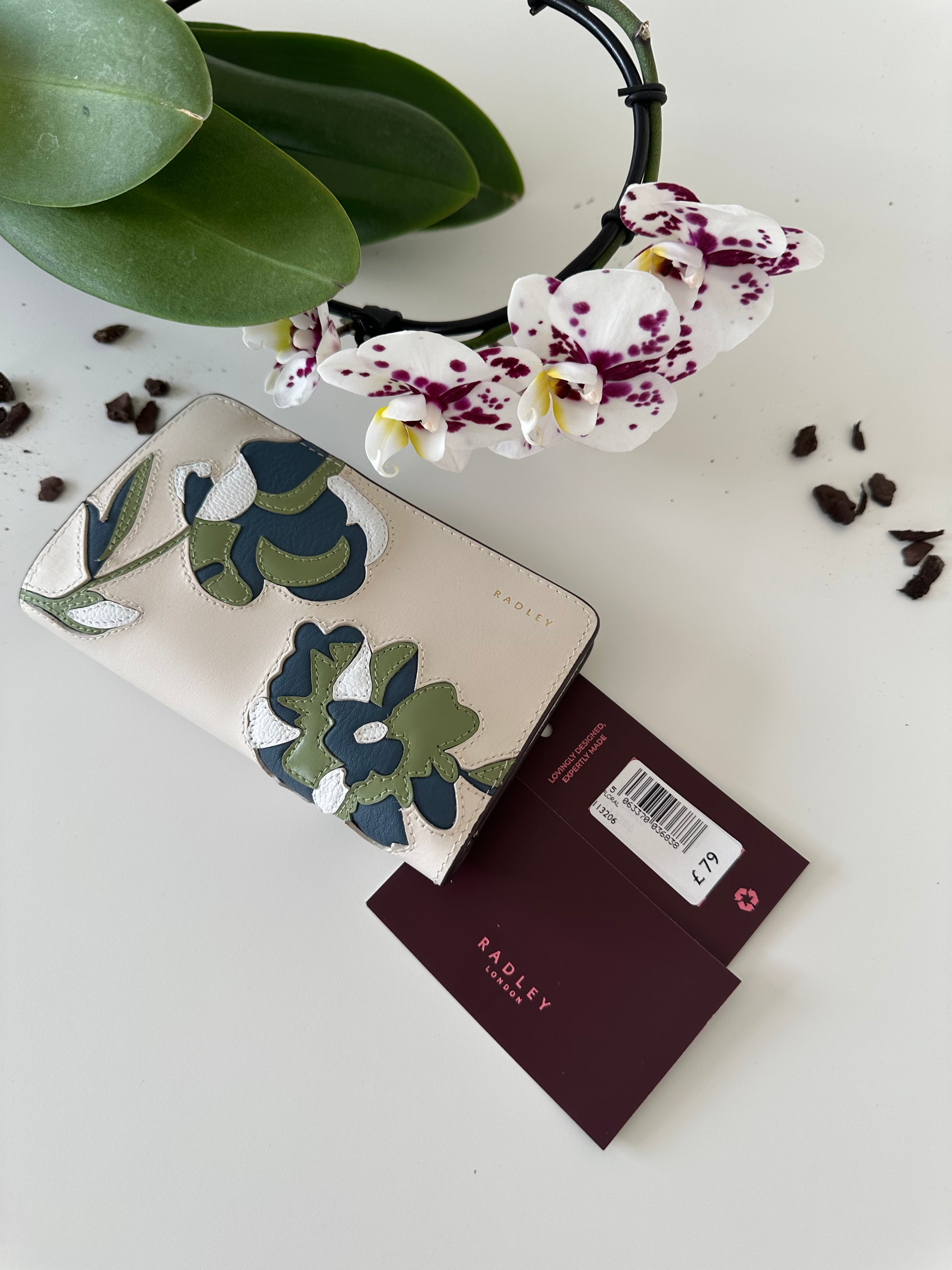 Radley Floral Medium Purse Leather