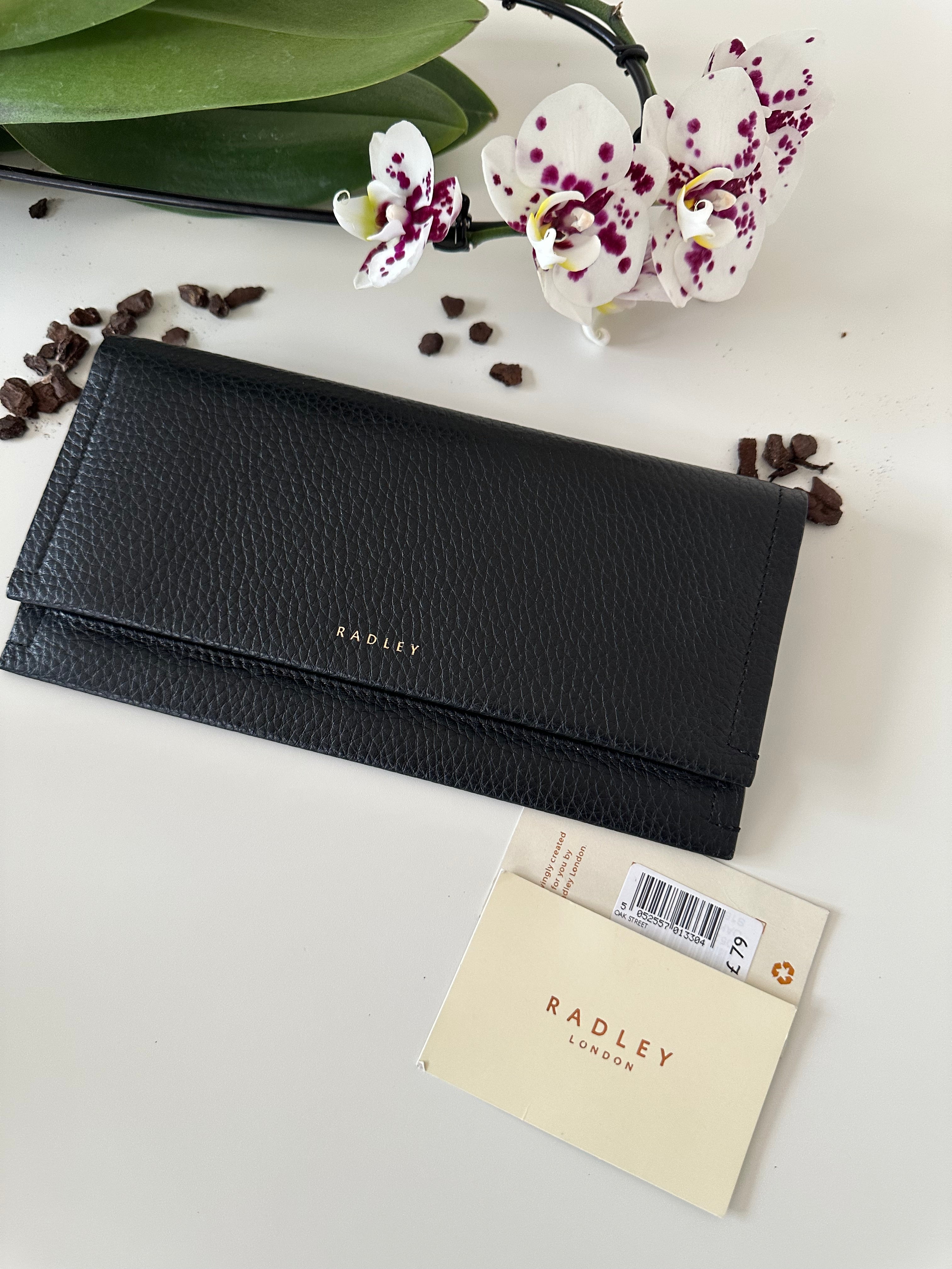 Radley Oak Street Large Flapover Purse Black