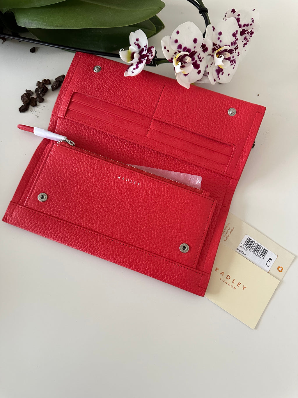 Radley Oak Street Large Flapover Red/pink