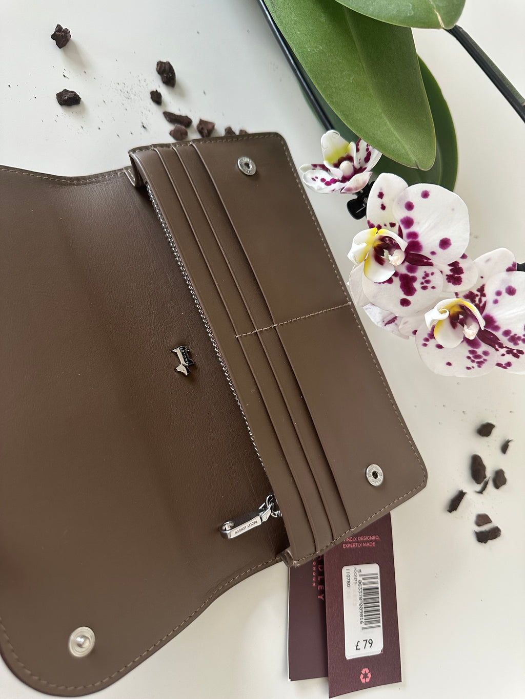 Radley Pockets Large Purse Brown Leather