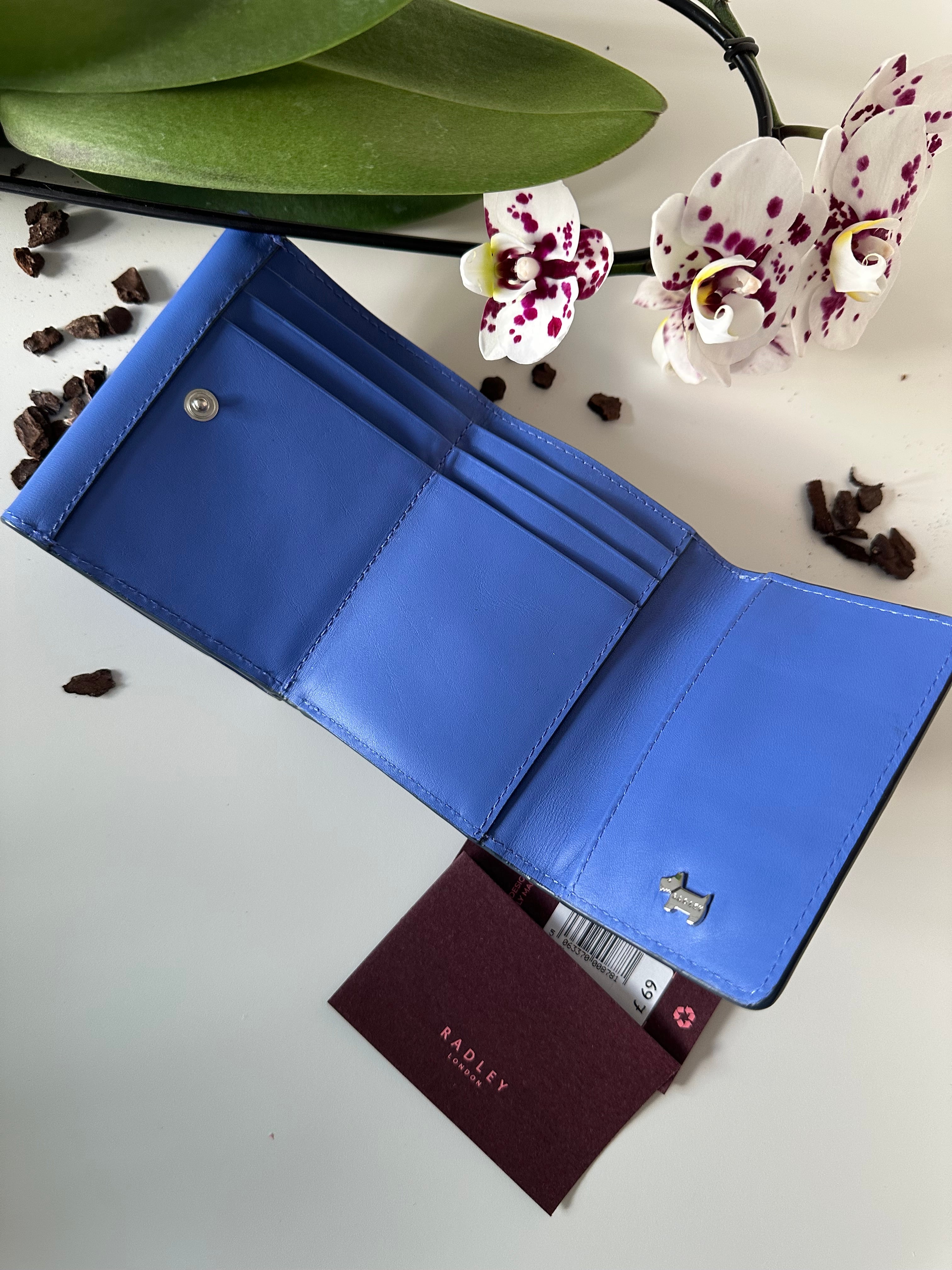 Radley Pockets Small Trifold Blue