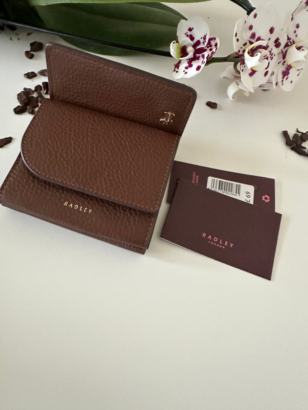 Radley Pockets Brown Small Trifold Purse