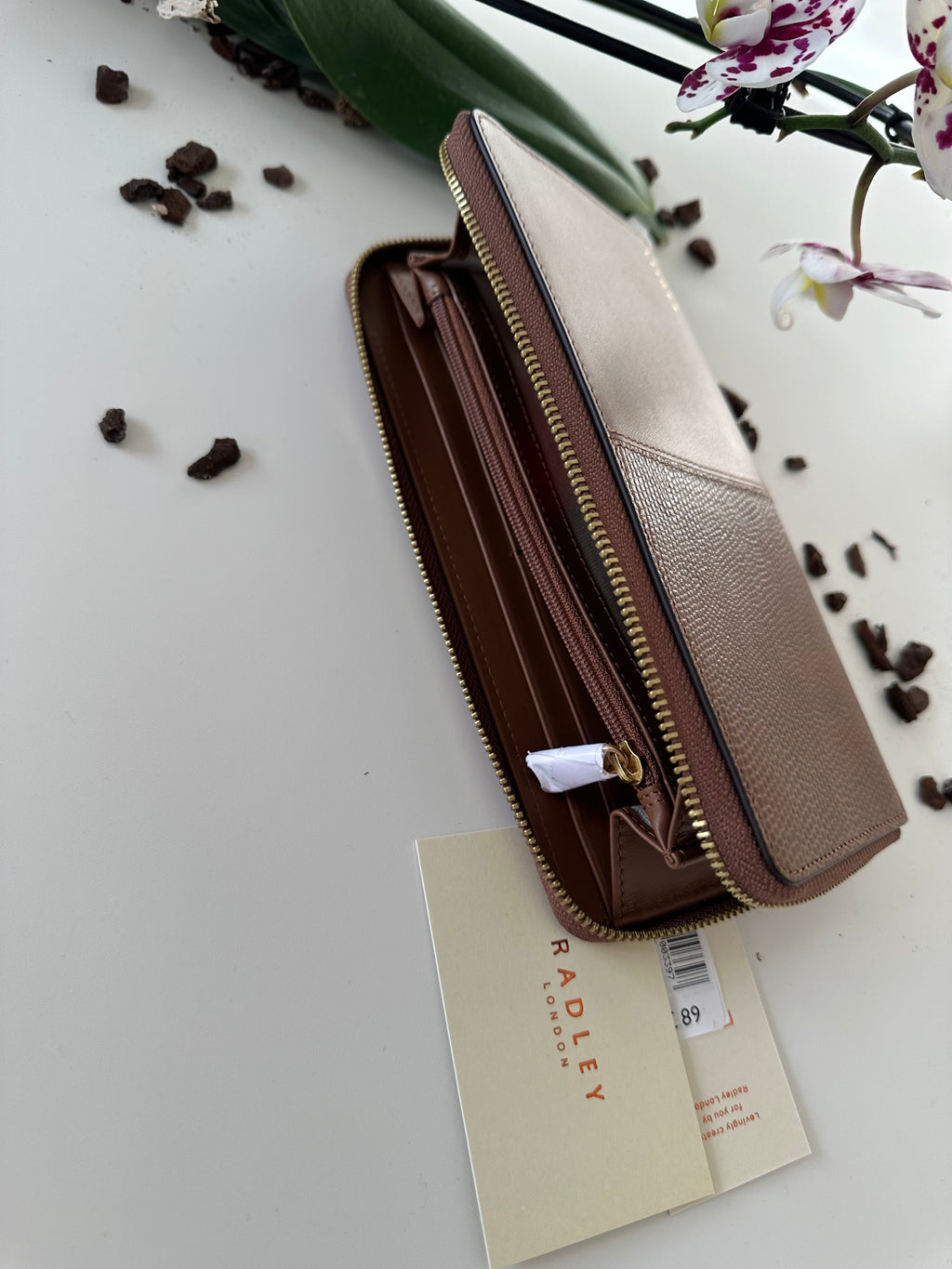 Radley Mount Row Faux snack Large Brown Leather