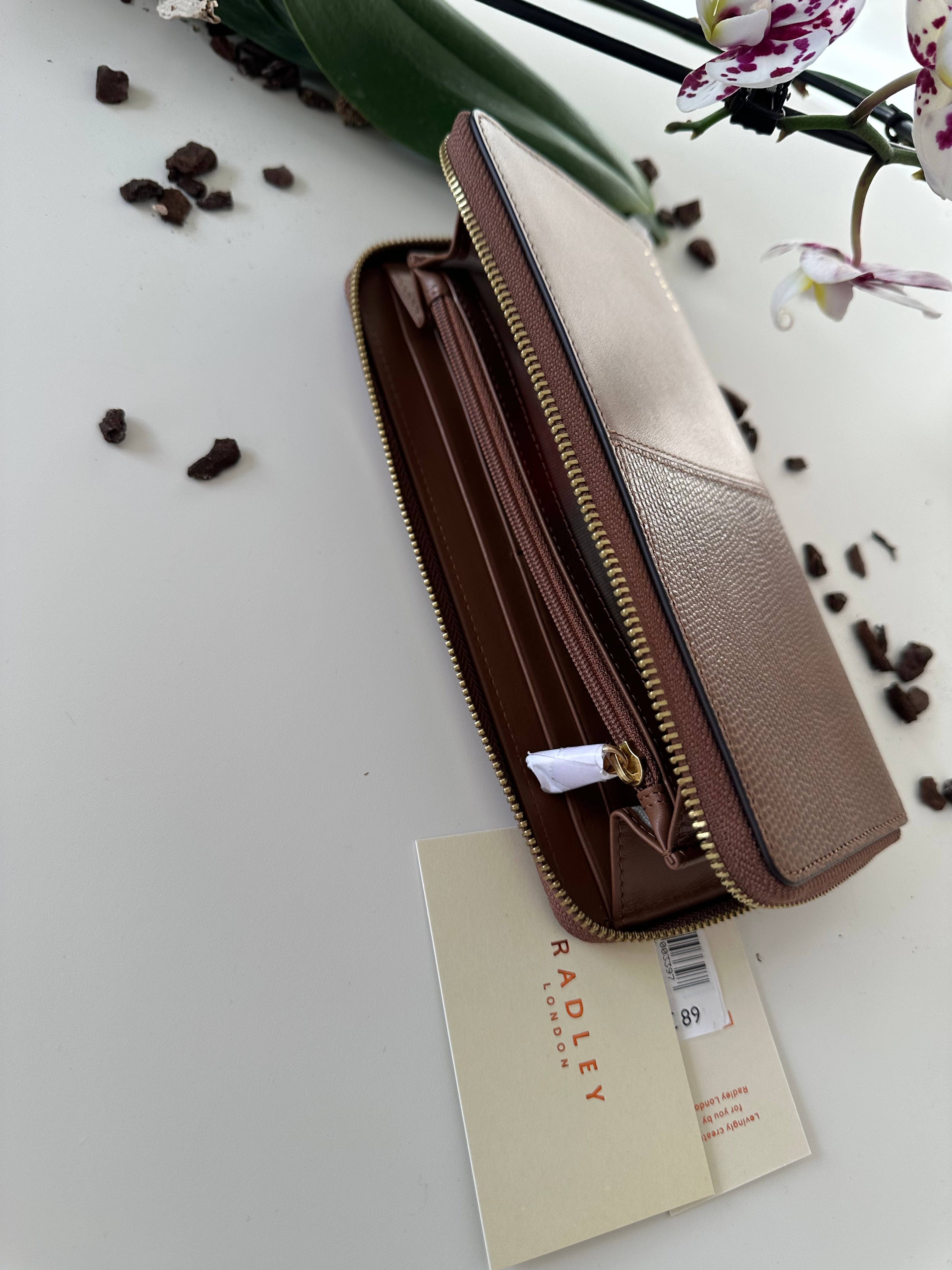 Radley Mount Row Faux snack Large Brown Leather