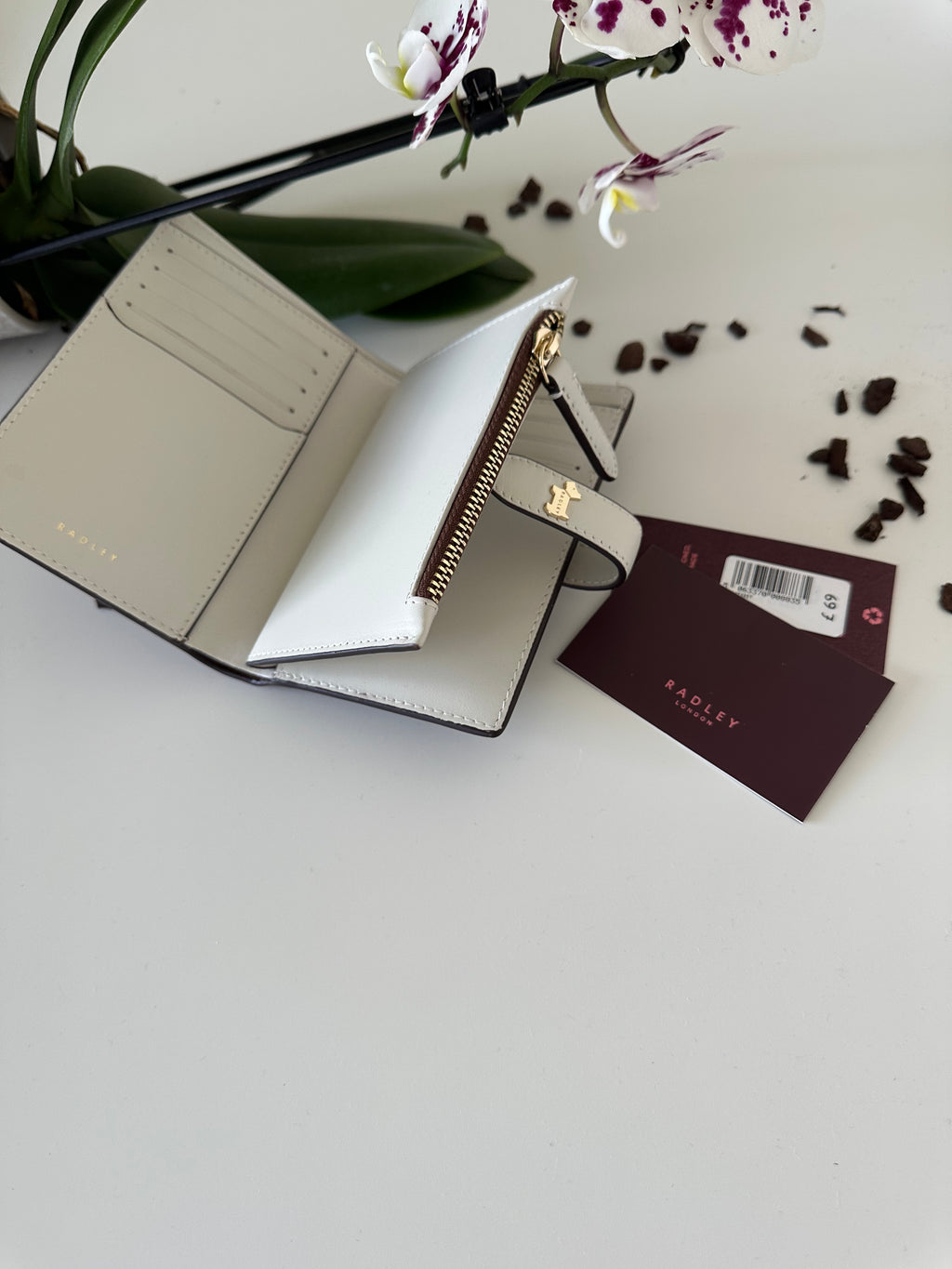 Radley Willis Street Medium Leather colourblock Brown&White