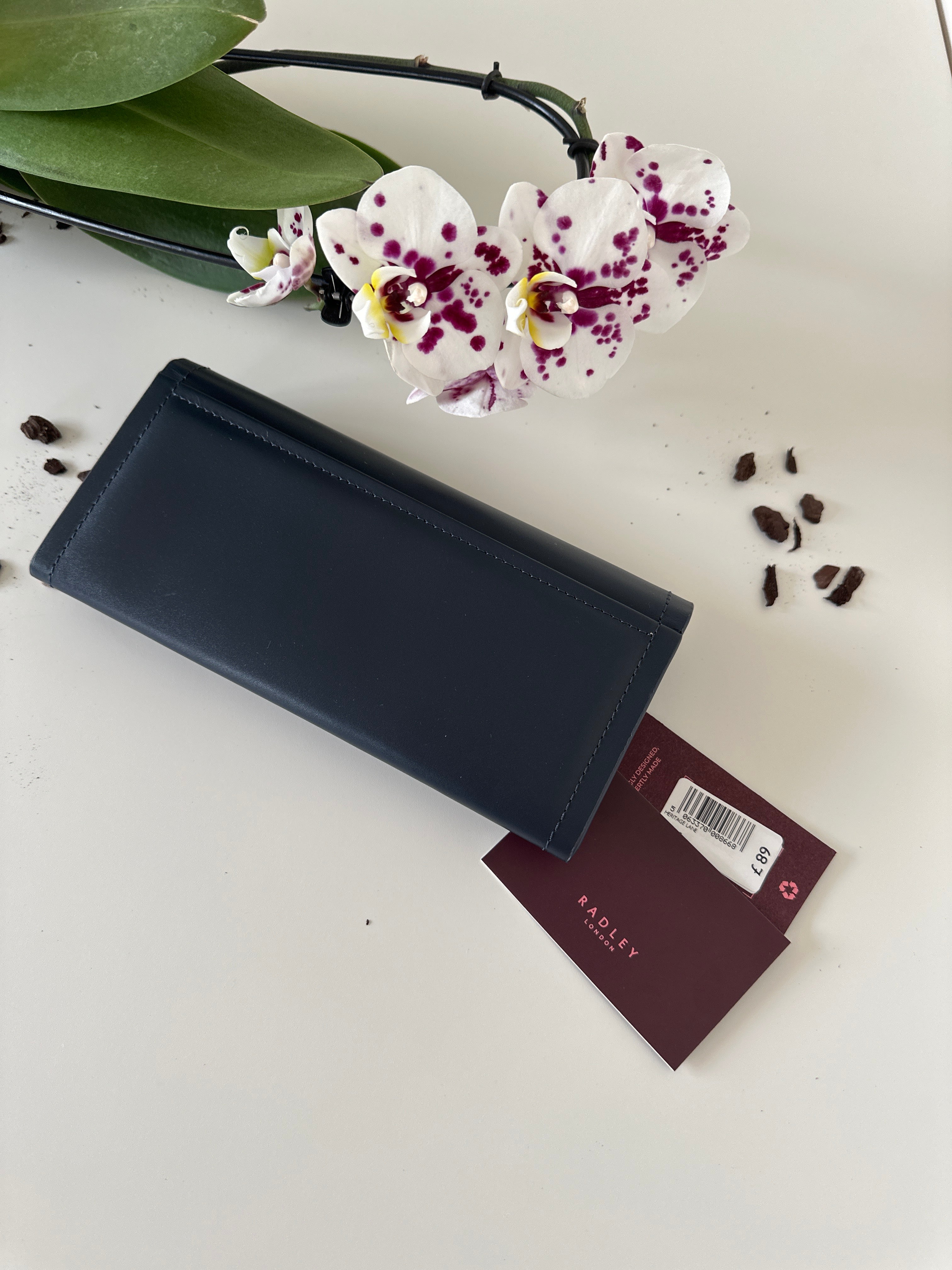 Radley Heritage Lane Large Navy Leather