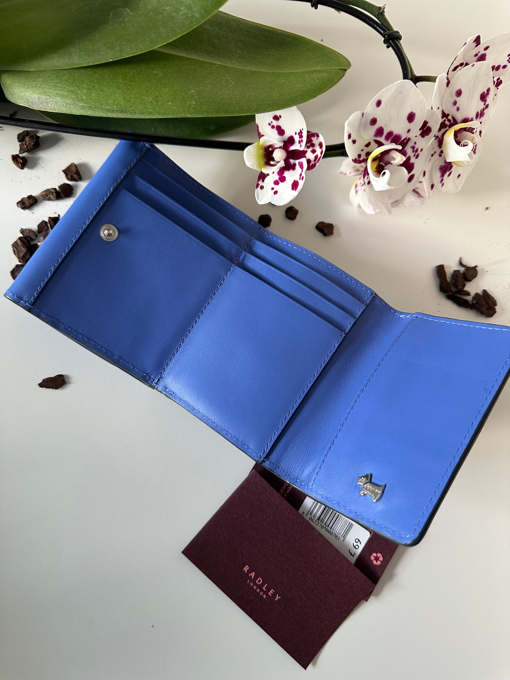 Radley Pockets Small Trifold Blue