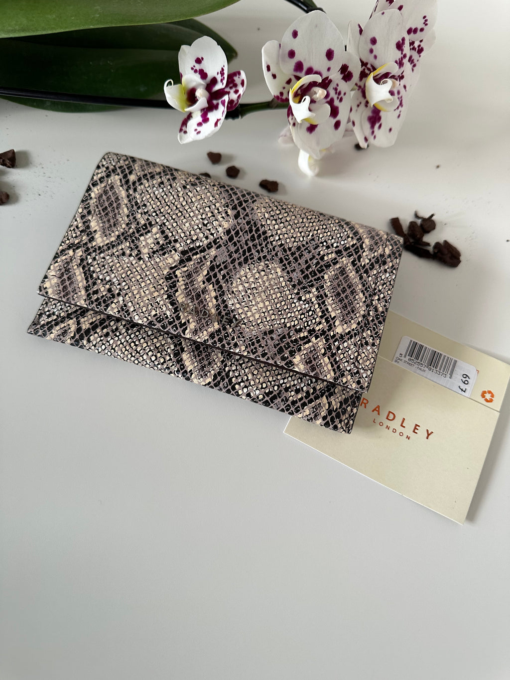 Radley London Oak Street Faux Snake Medium Flapover
