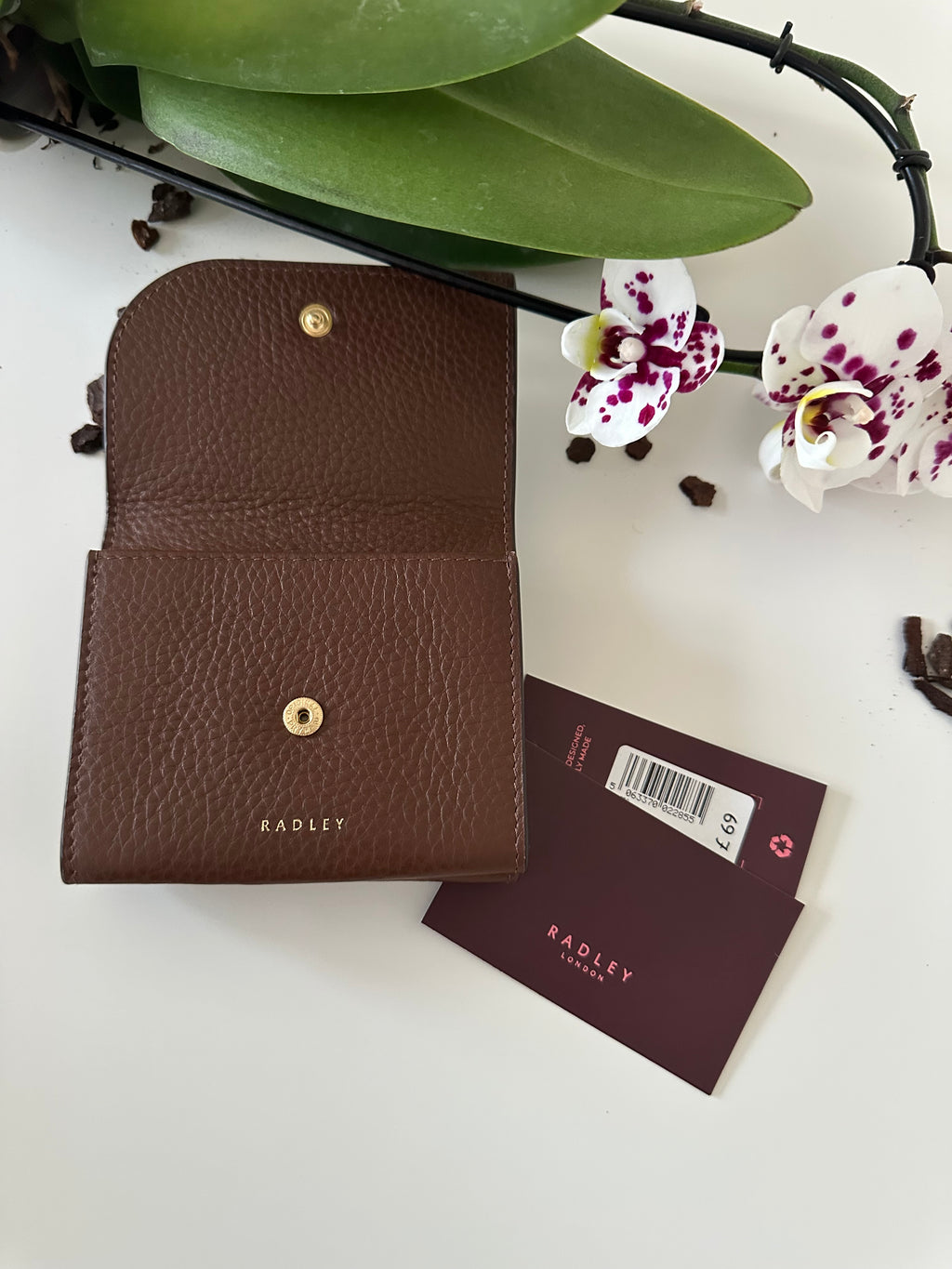 Radley Pockets Brown Small Trifold Purse