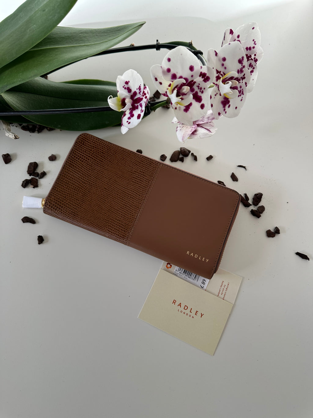 Radley Mount Row Faux snack Large Brown Leather
