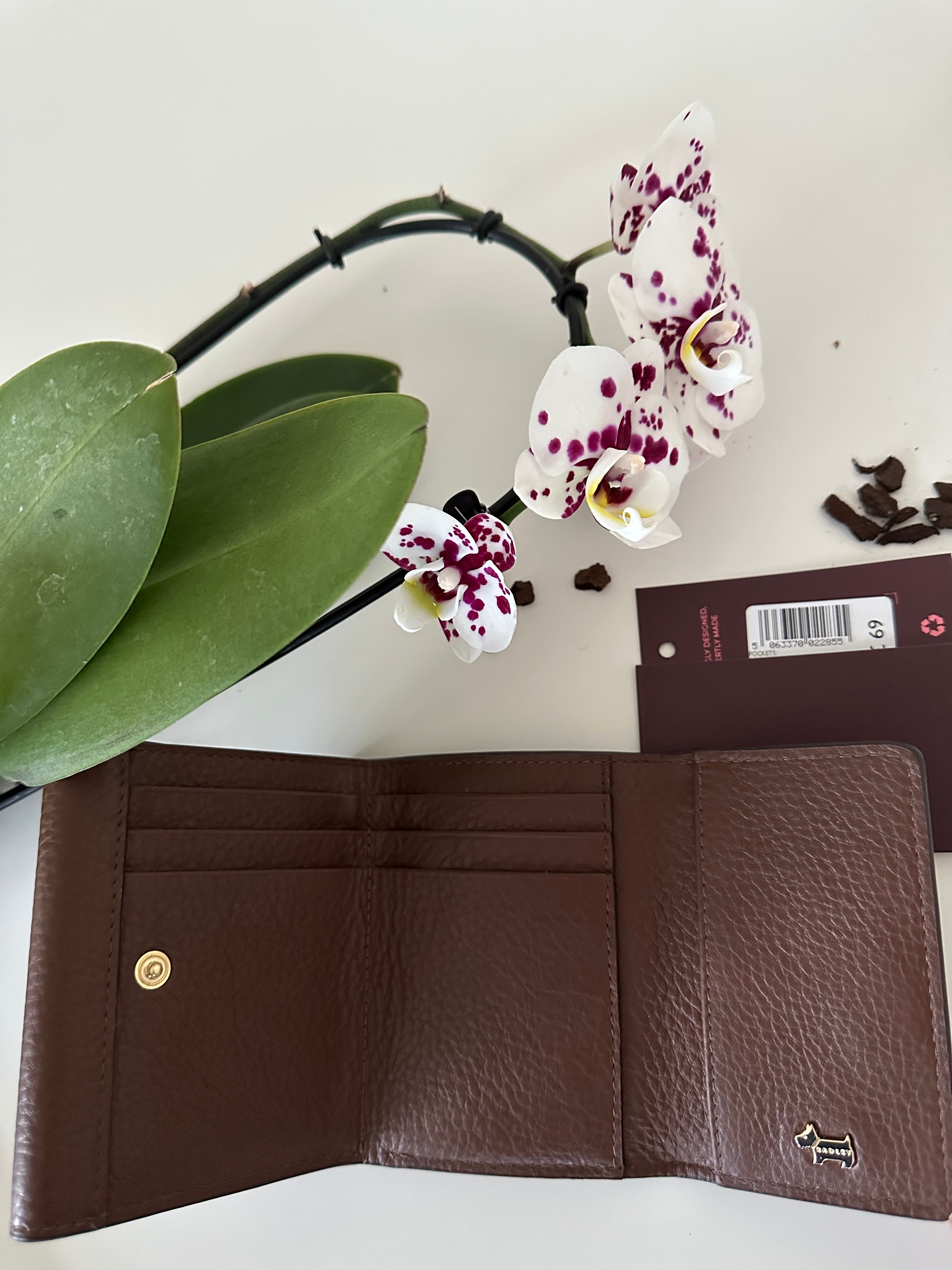 Radley Pockets Brown Small Trifold Purse